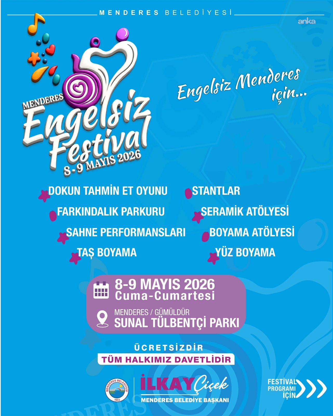 Menderes Belediyesi'nin kırmızı bayraklı tesisinde Engelsiz Festival