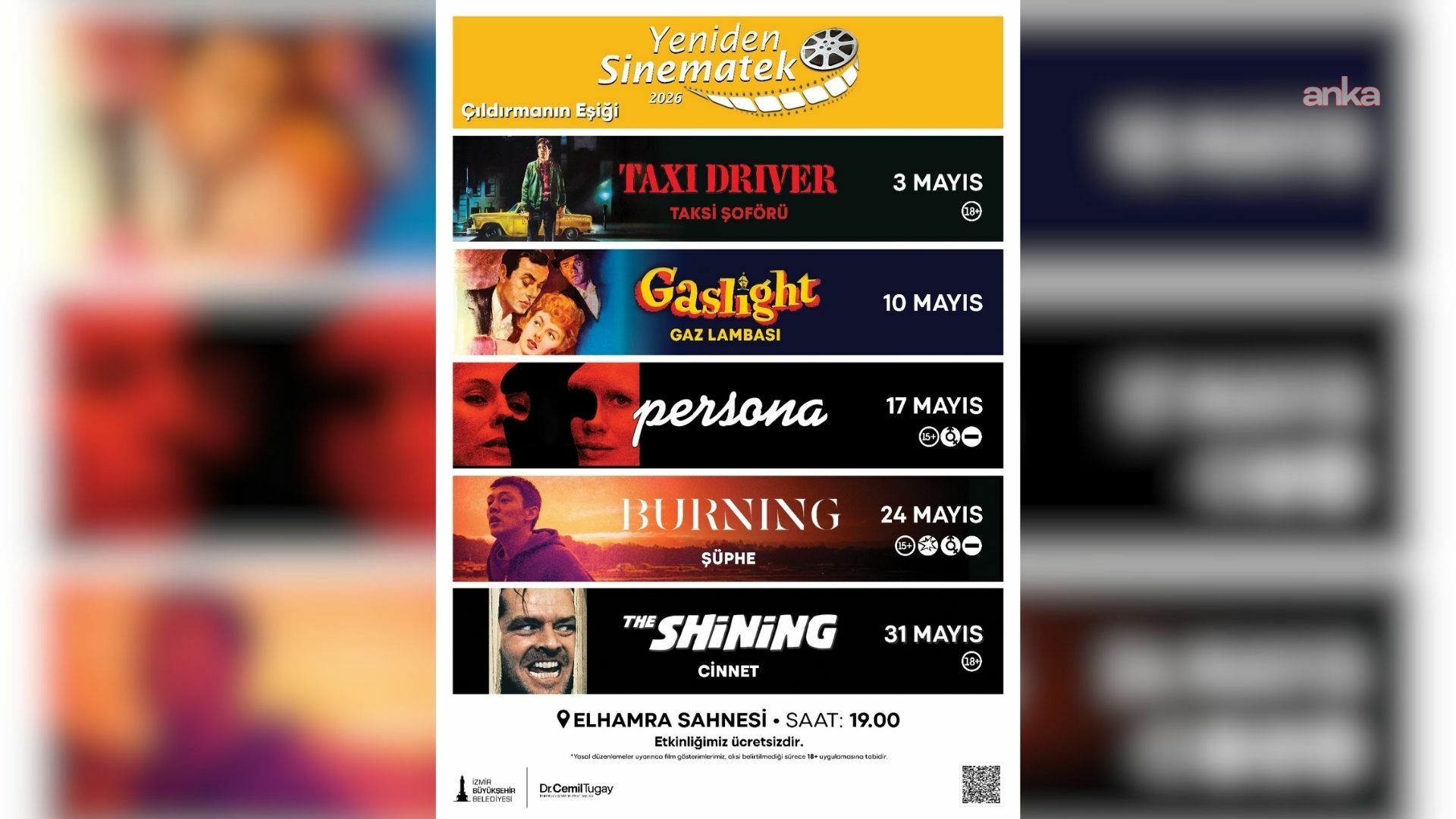 Delirmenin sınırındaki karakterler İzmir'de Yeniden Sinematek’te