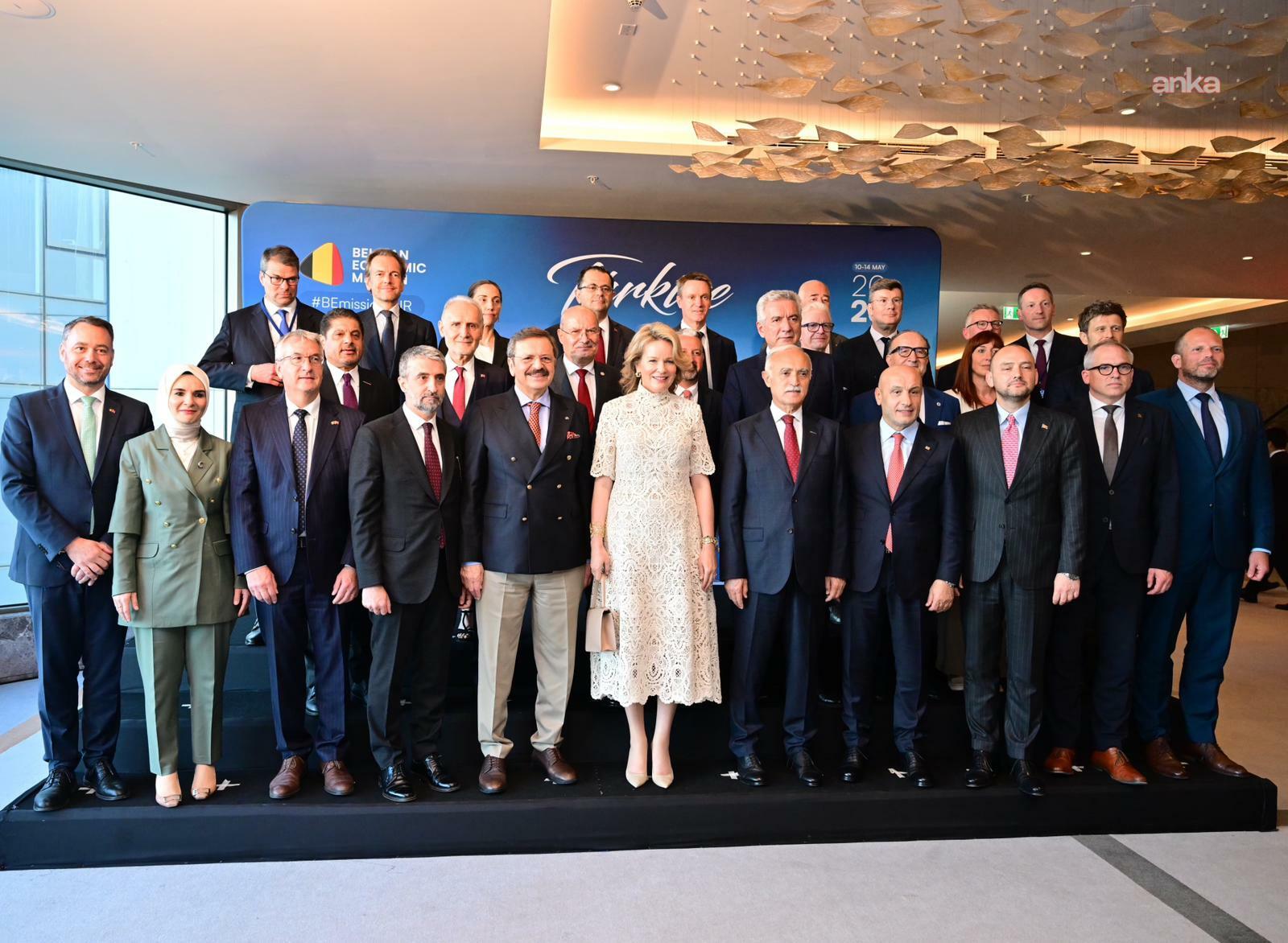 ATO Başkanı Baran, Belçika Kraliçesi Mathilde ile bir araya geldi