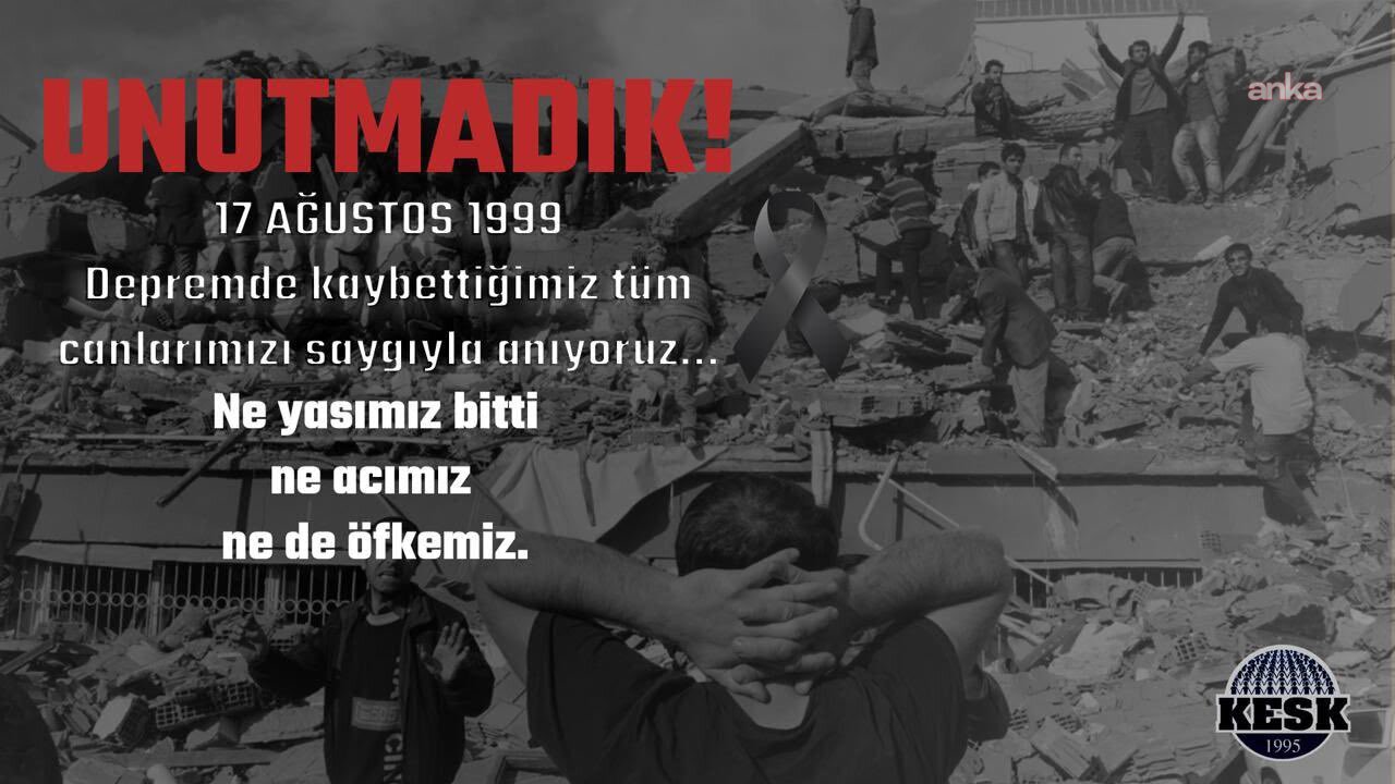 Marmara Depremi'nin 27. yılı... KESK: Acımızı unutmadık, deprem gerçeğini unutturmayacağız