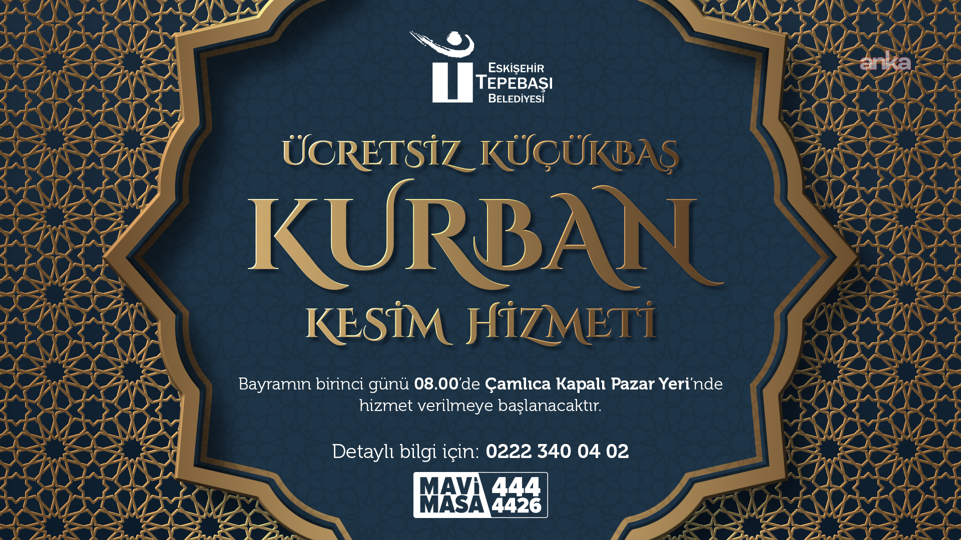 Tepebaşı’nda kurban kesim alanları bayrama hazır