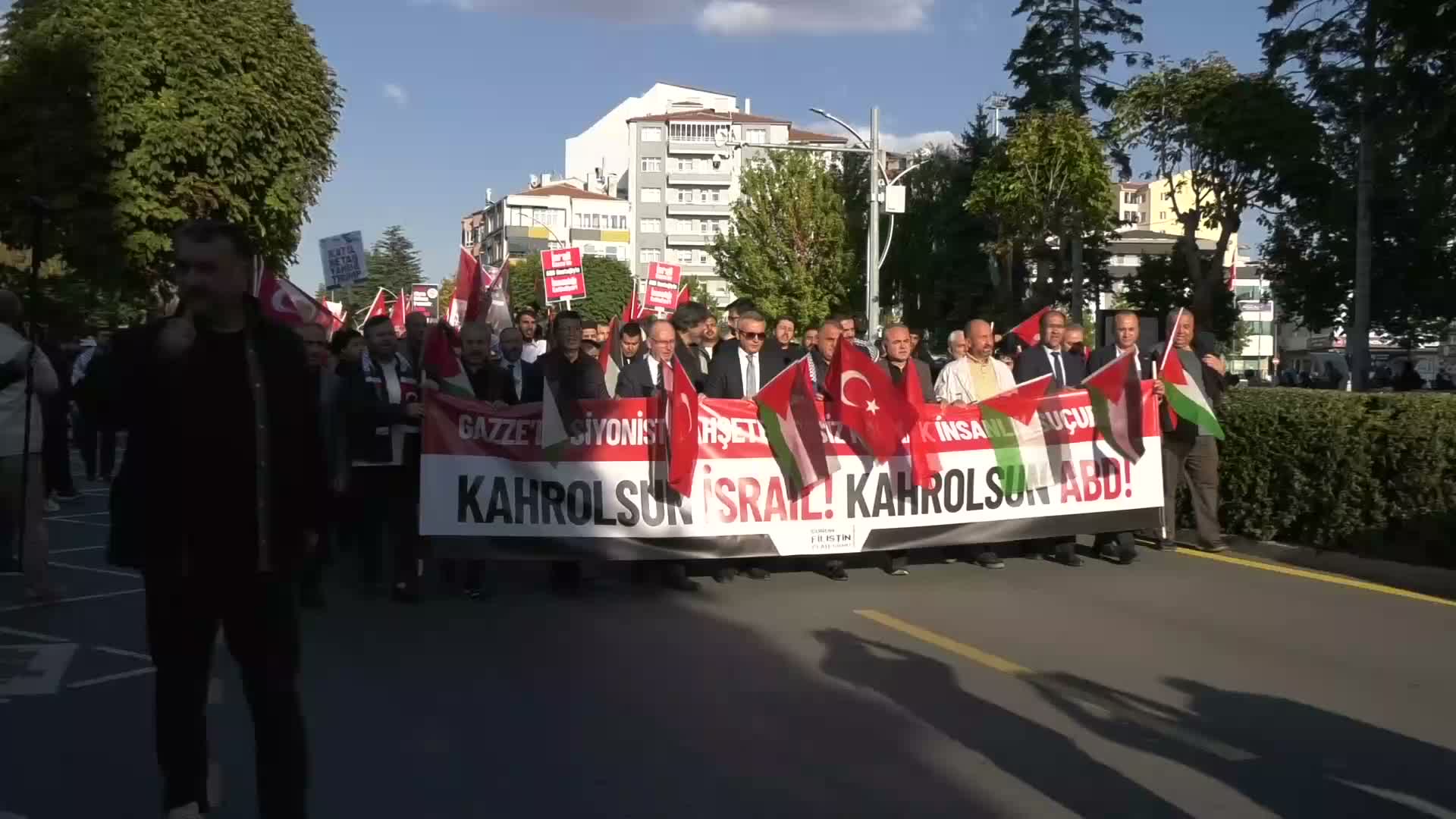 İsrail'in Gazze'ye saldırıları Çorum’da protesto edildi