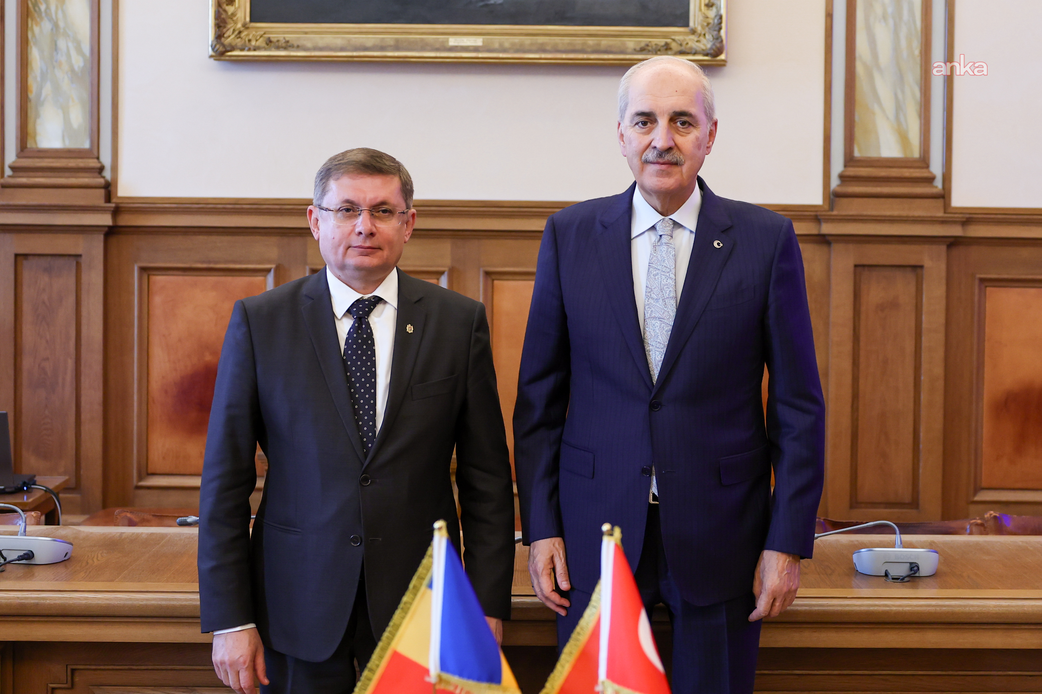 TBMM Başkanı Kurtulmuş, Roma’da Moldova Meclis Başkanı Grosu ile görüştü