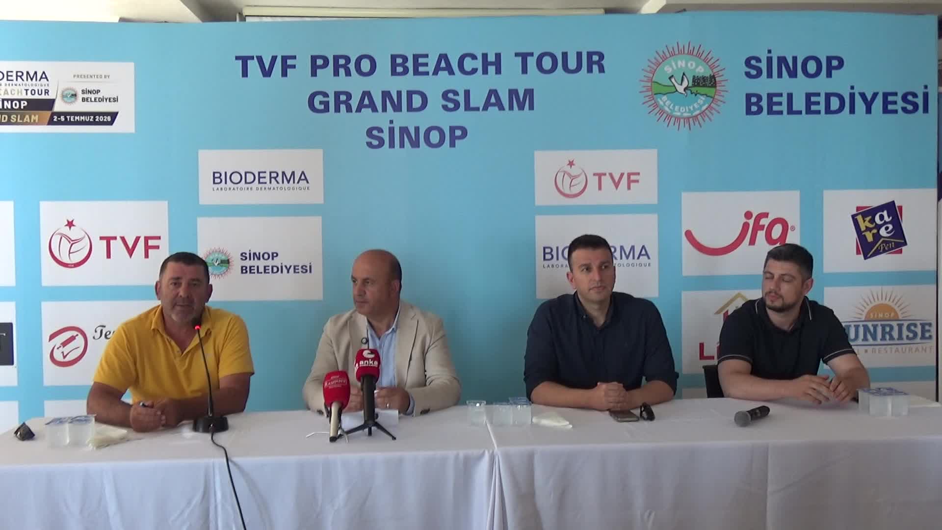 Sinop’ta, TVF plaj voleybolu Bioderma Pro Beach Tour Grand Slam Sinop Belediyesi etabı