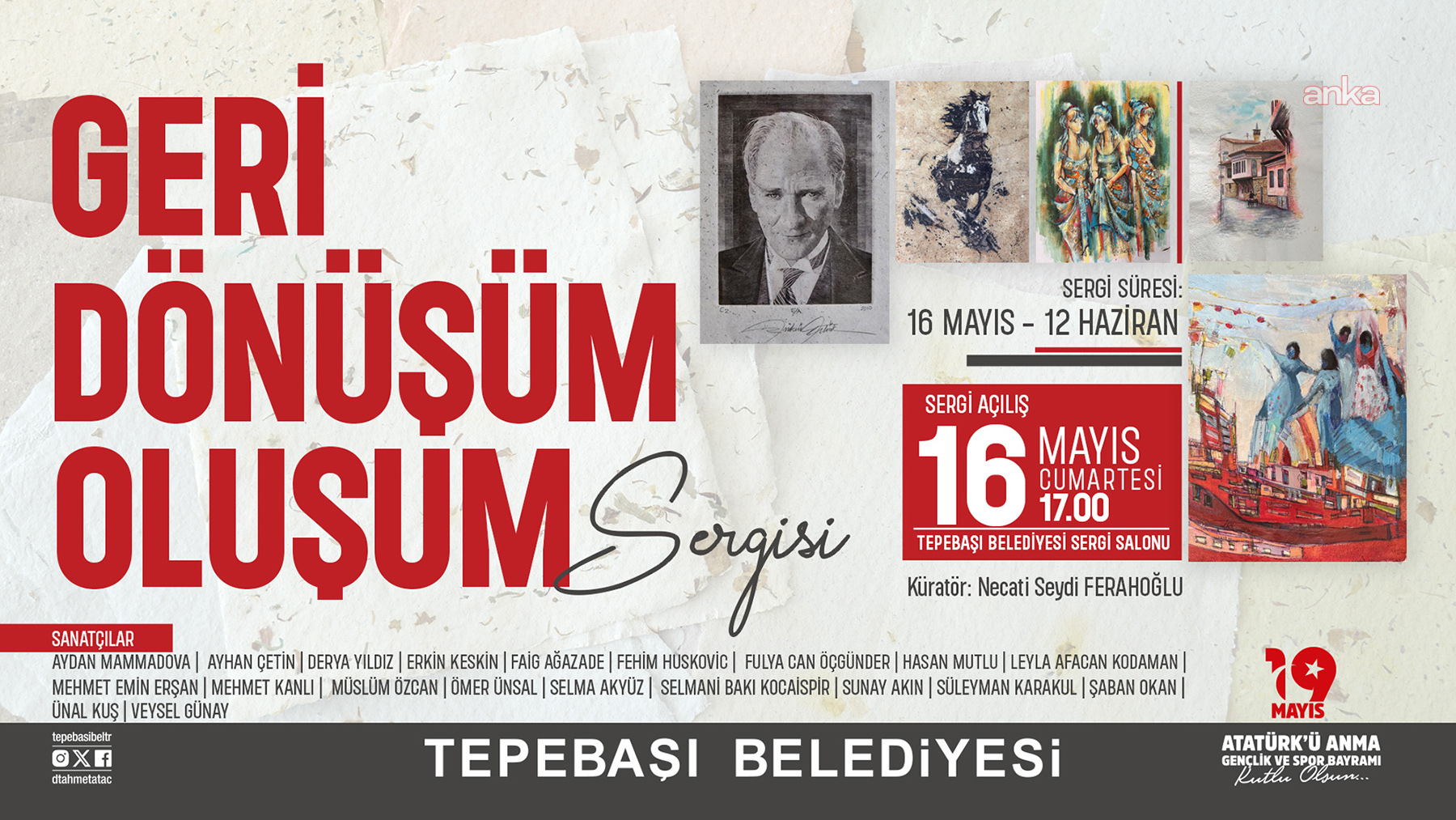 Tepebaşı'nda "Geri Dönüşüm Oluşum" sergisi düzenlenecek