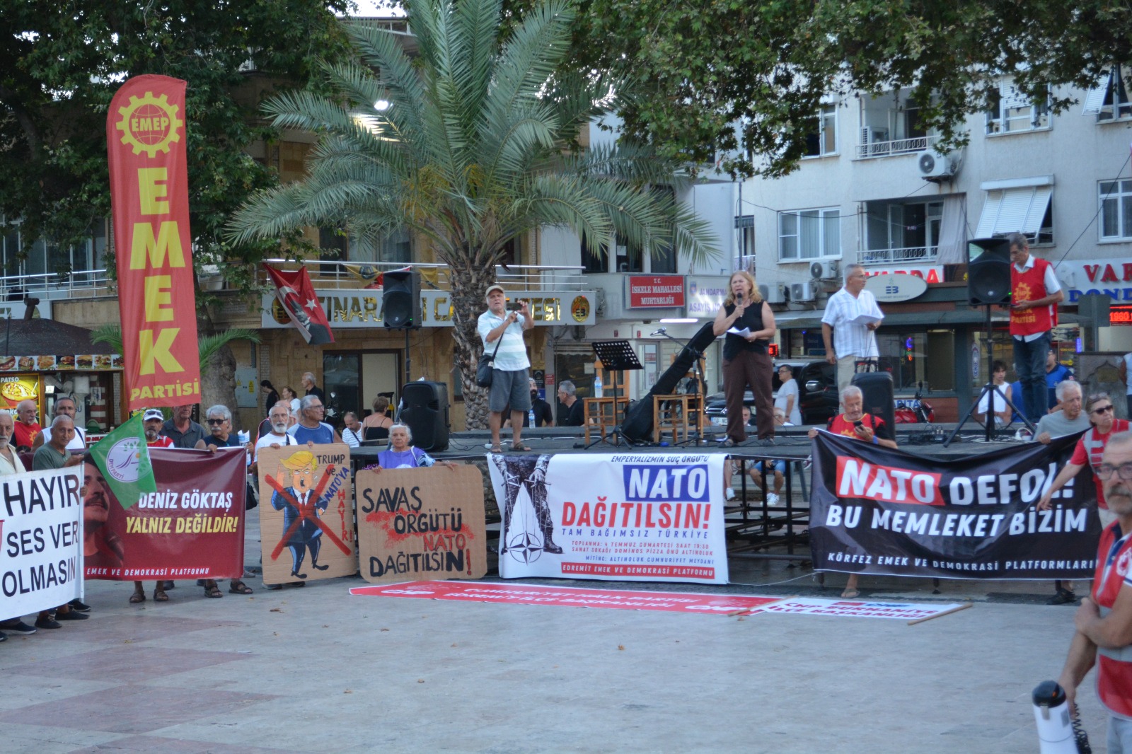 Altınoluk'ta NATO protestosu