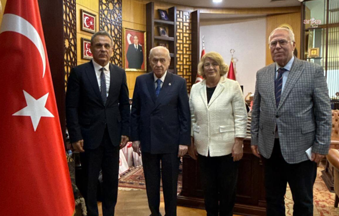 Bahçeli, Alevi Vakıfları Federasyonu heyetiyle görüştü