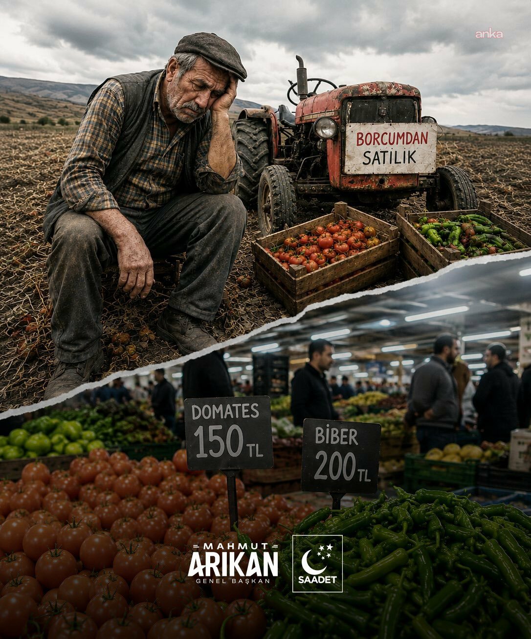 Arıkan'dan Dünya Çiftçiler Günü mesajı: "İktidar enflasyon, faiz ve zam ekerek; çiftçimize zarar, borç ve umutsuzluk biçtirdi"