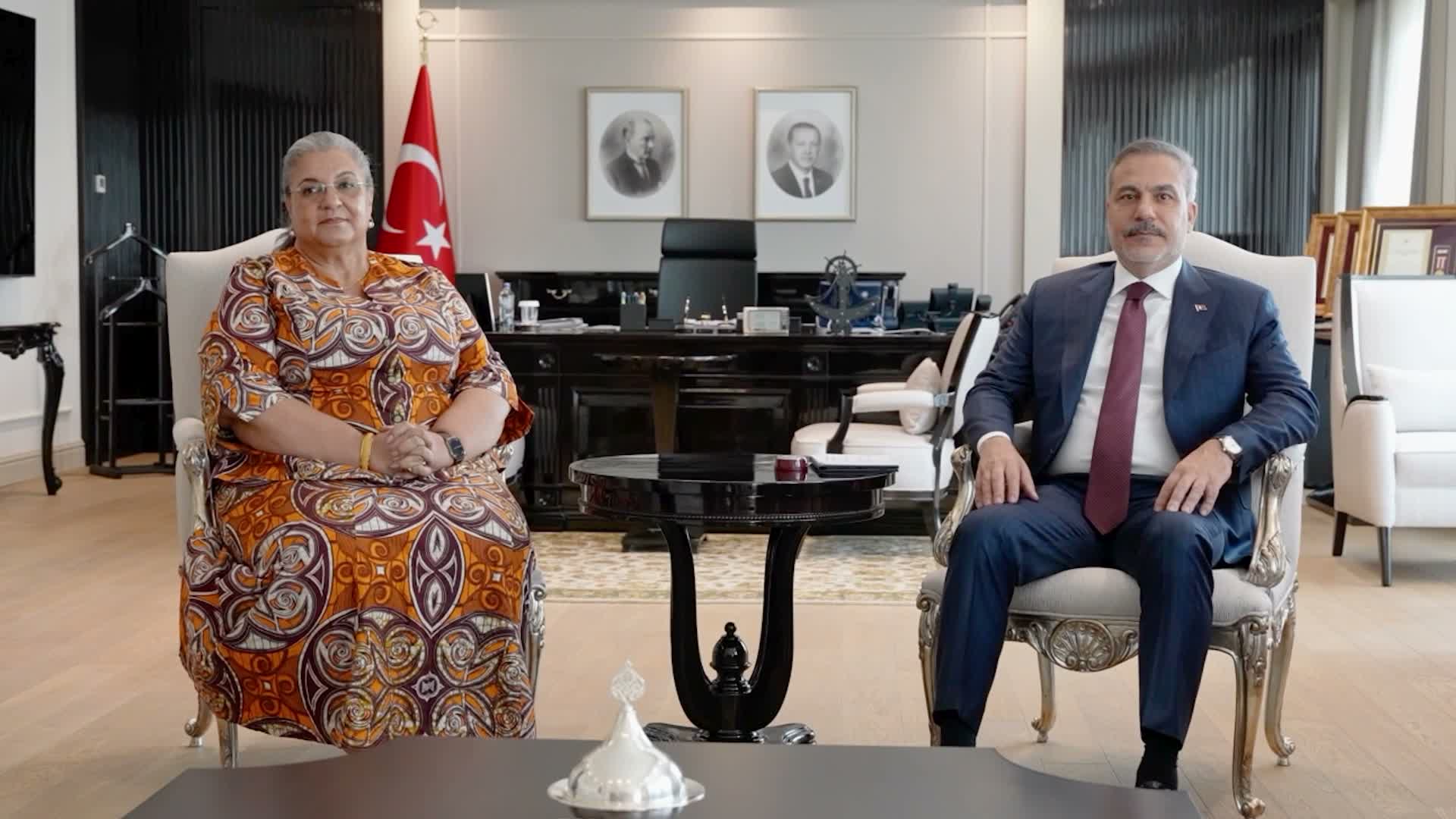 Bakan Fidan, BM Genel Sekreteri Libya Özel Temsilcisi Tetteh'i kabul etti