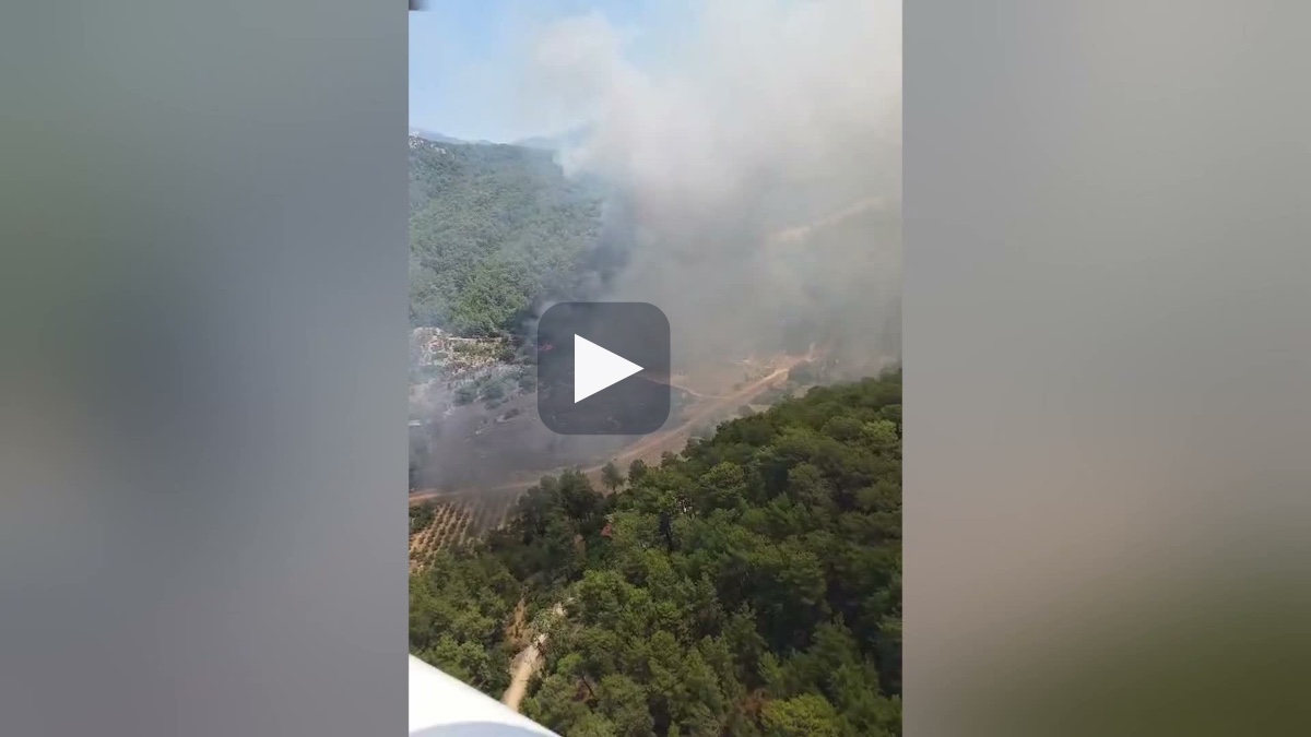 Fethiye Gökçeovacık'ta orman yangını: 5 helikopter, 3 uçakla müdahale