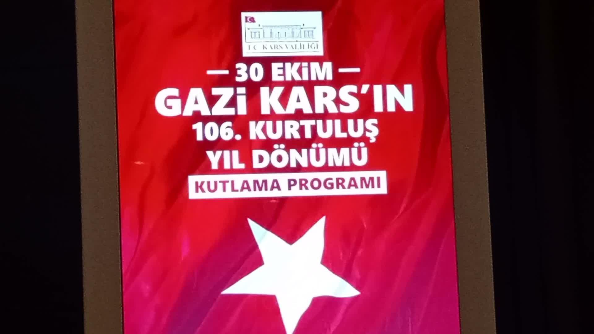 Kars'ın düşman işgalinden kurtuluşunun 106. yılı törenlerle kutlandı