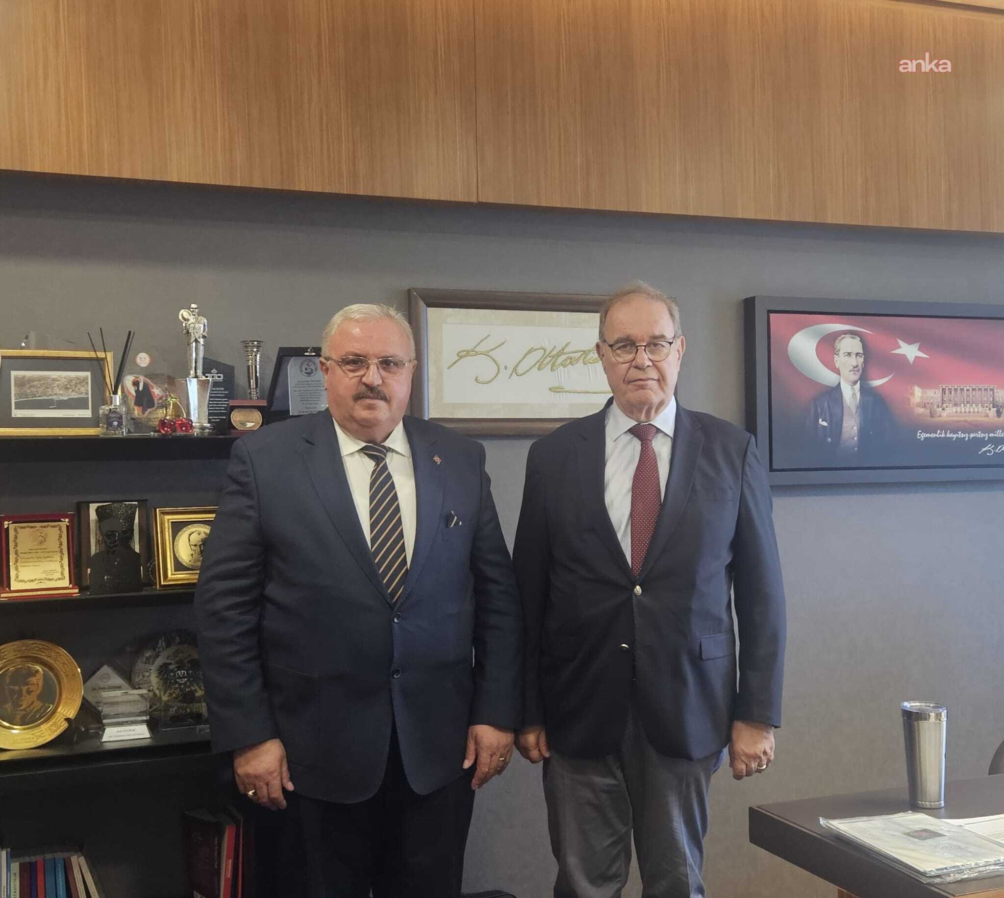 CHP Grup Başkanı Öztrak, Türkiye Tarımsal Süt Üreticileri Merkez Birliği Başkanı Keskin ile görüştü
