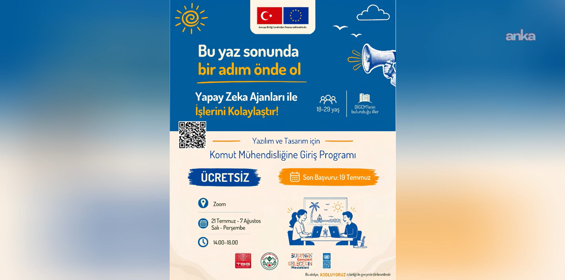 Giresun'da gençlere komut mühendisliği eğitimi