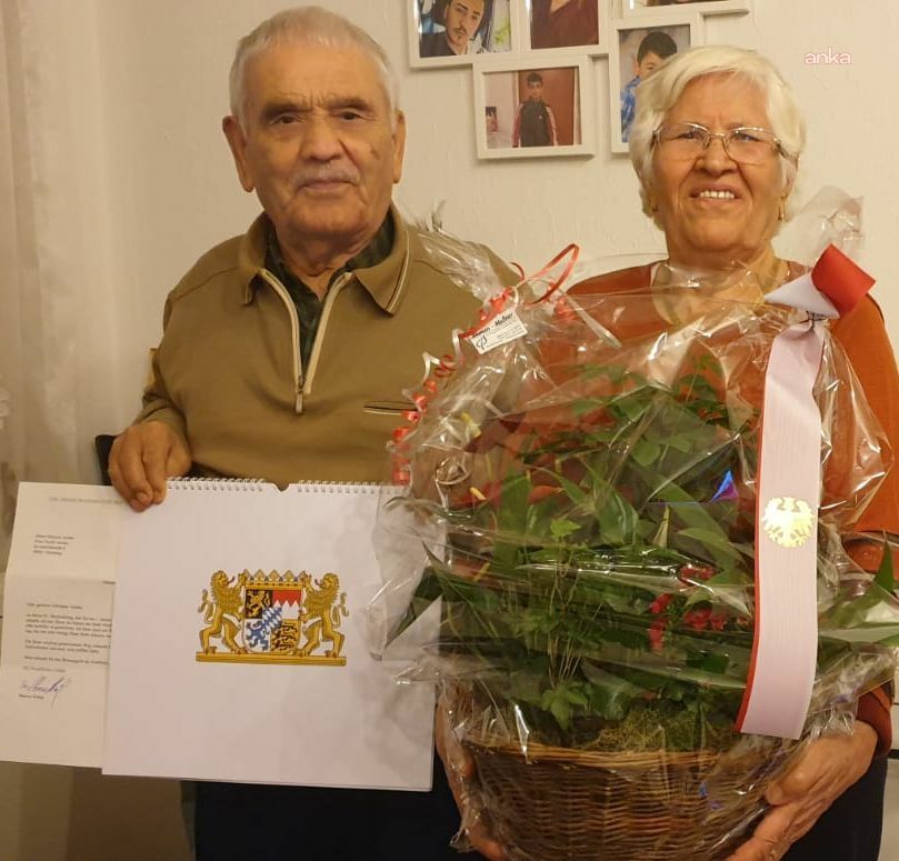 Almanya Cumhurbaşkanı Frank-Walter Steinmeier, 70 yıldır evli olan Arslan çiftini tebrik etti