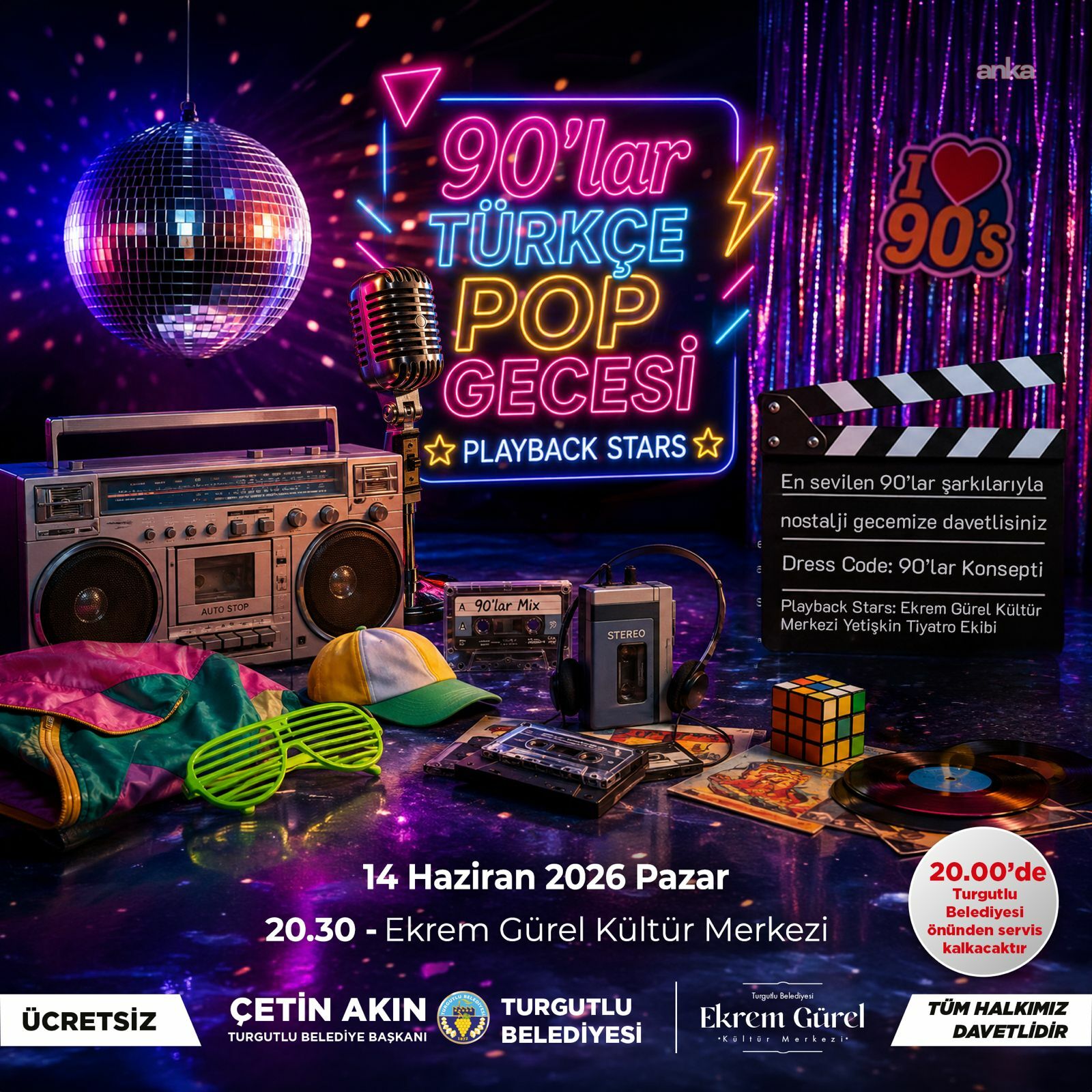 Turgutlu'da 90'lar Türkçe pop rüzgarı esecek