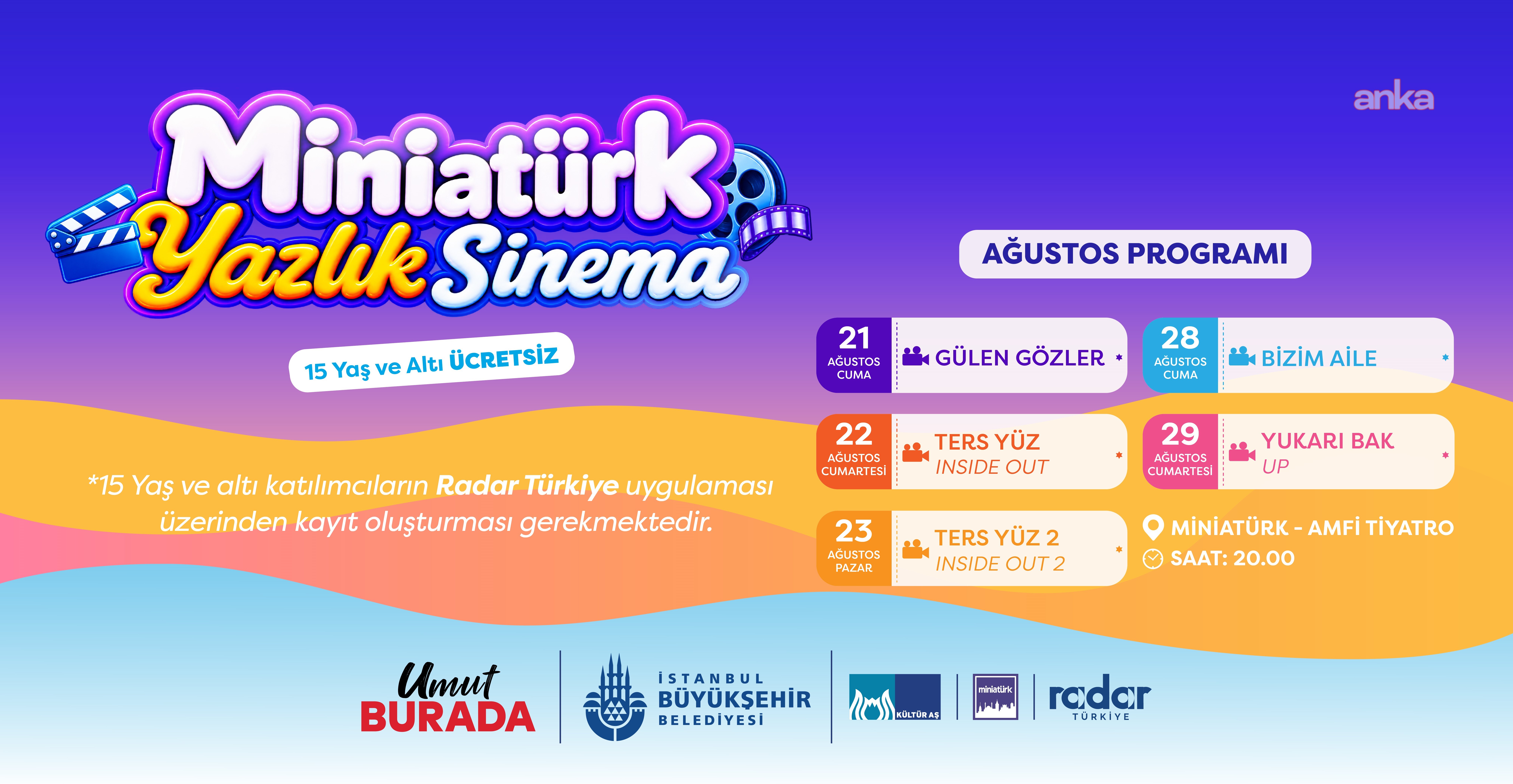 Miniatürk'te yazlık sinema günleri 21 Ağustos'ta başlıyor