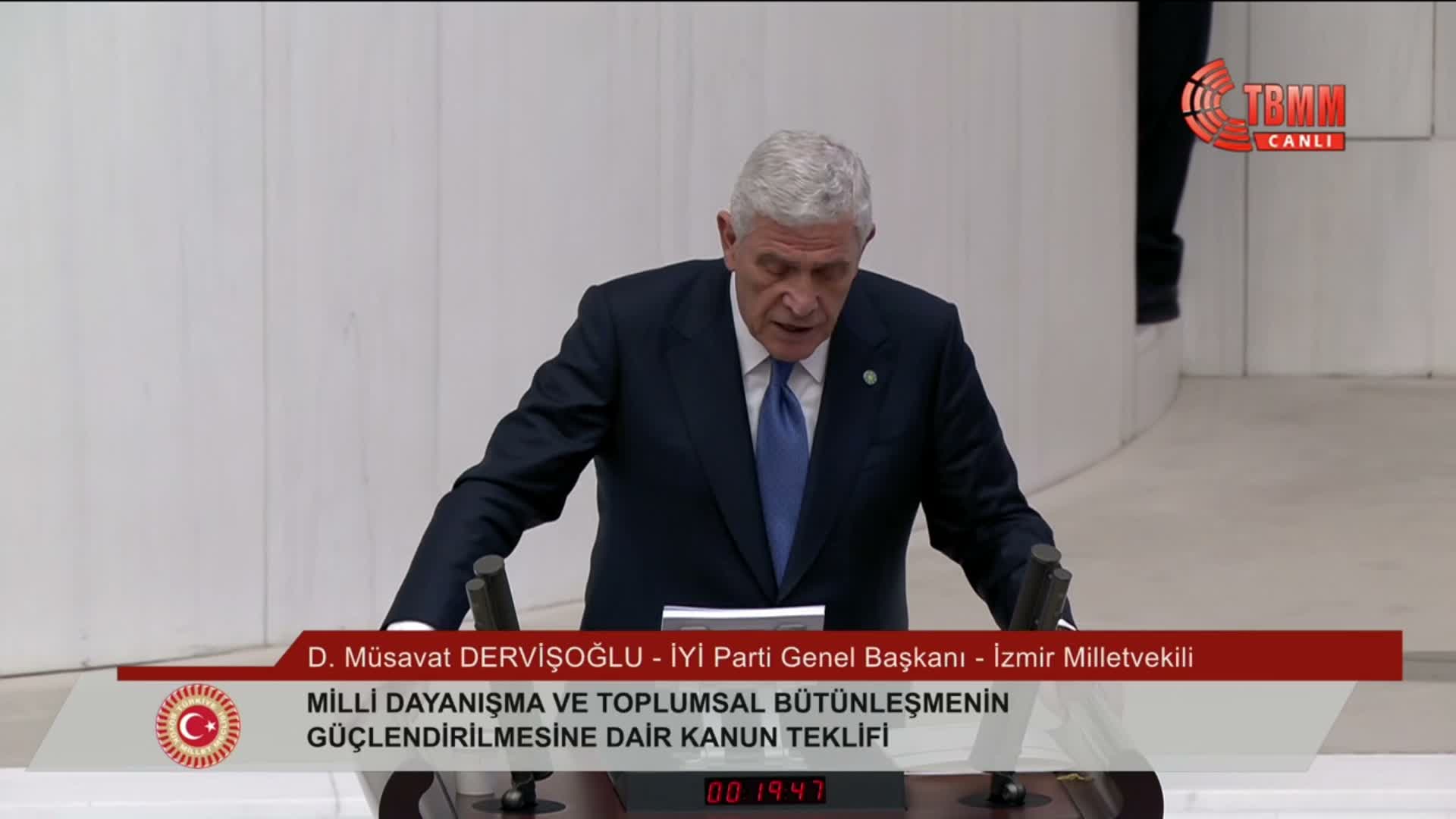 “Çerçeve Yasa” teklifi TBMM Genel Kurulu’nda… Müsavat Dervişoğlu: "Meclis tescil makamına indirgenmiştir"