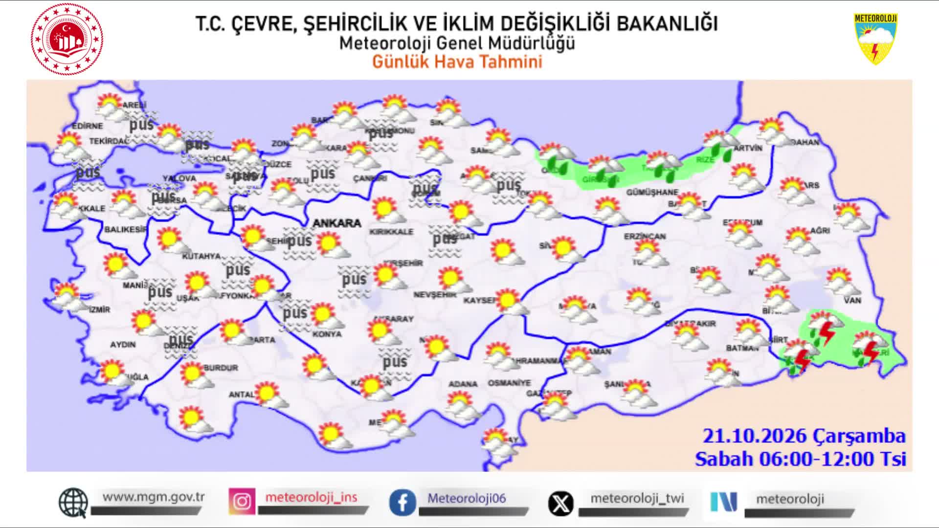 Meteoroloji'den sağanak ve sis uyarısı