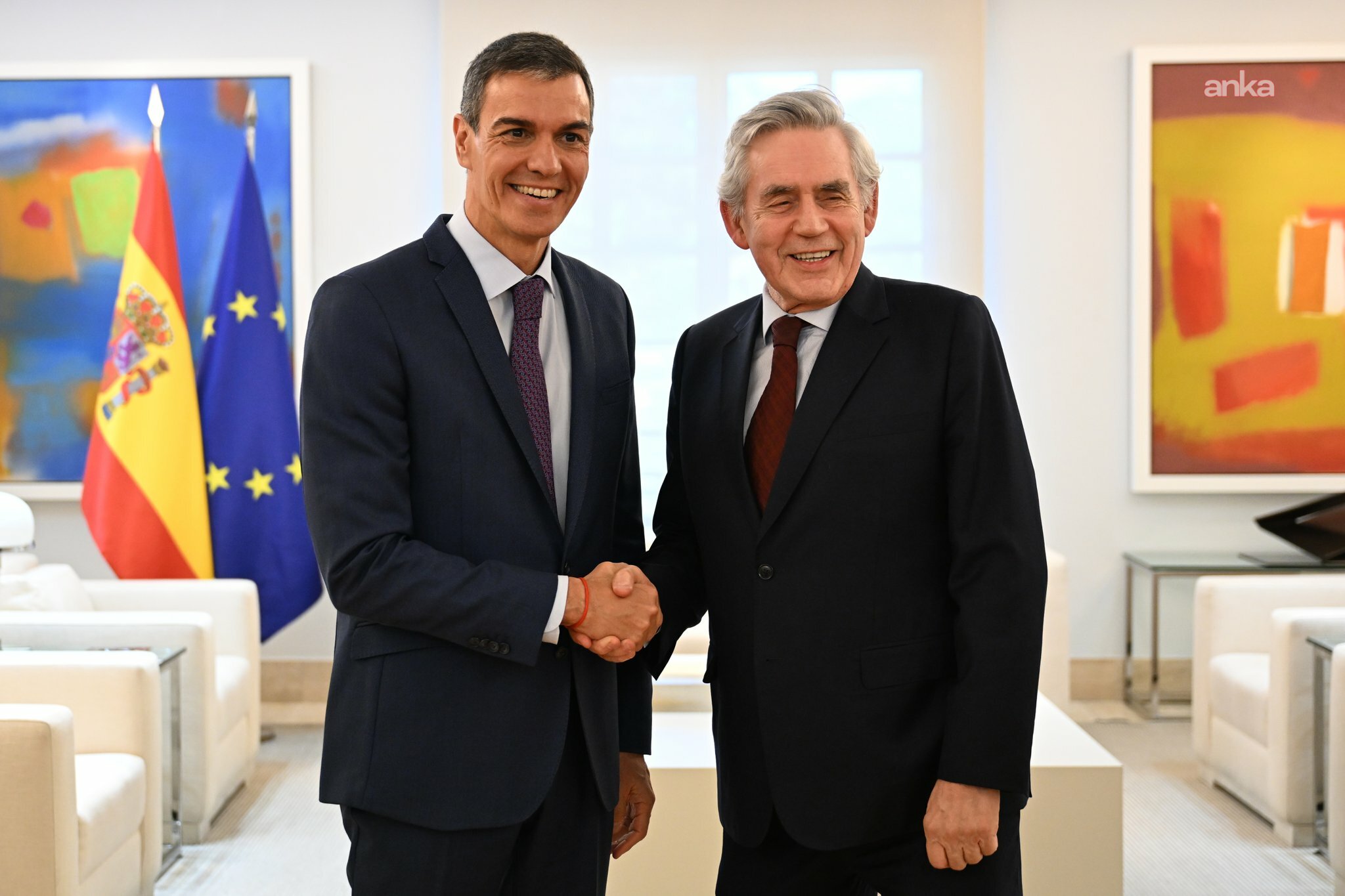Sanchez, Gordon Brown'ı kabul etti