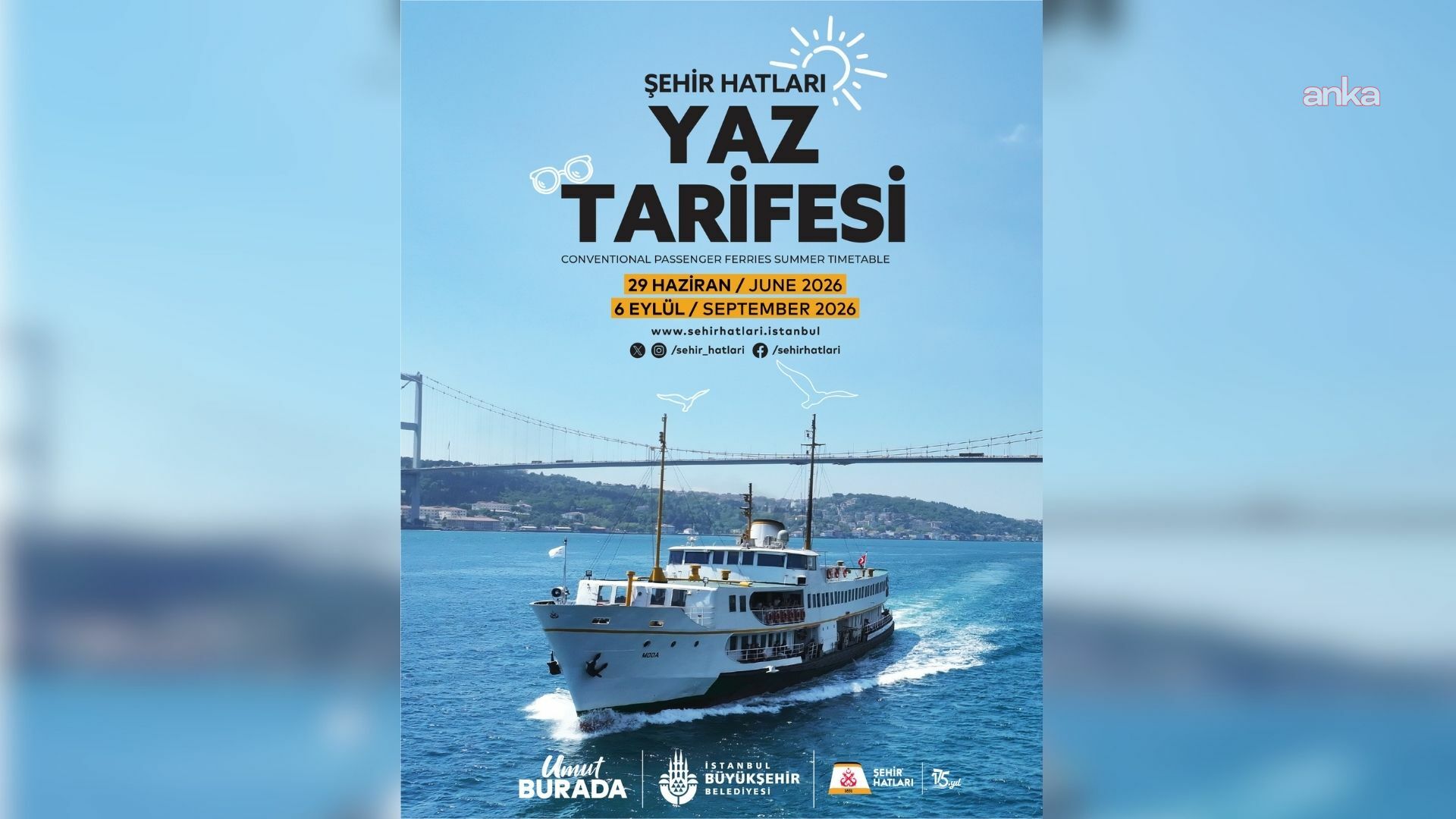 İBB Şehir Hatları, yaz tarifesine geçiyor