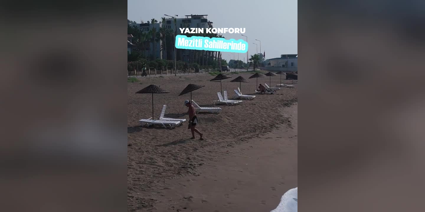Mezitli Belediyesi’nden sahillerde ücretsiz şezlong uygulaması