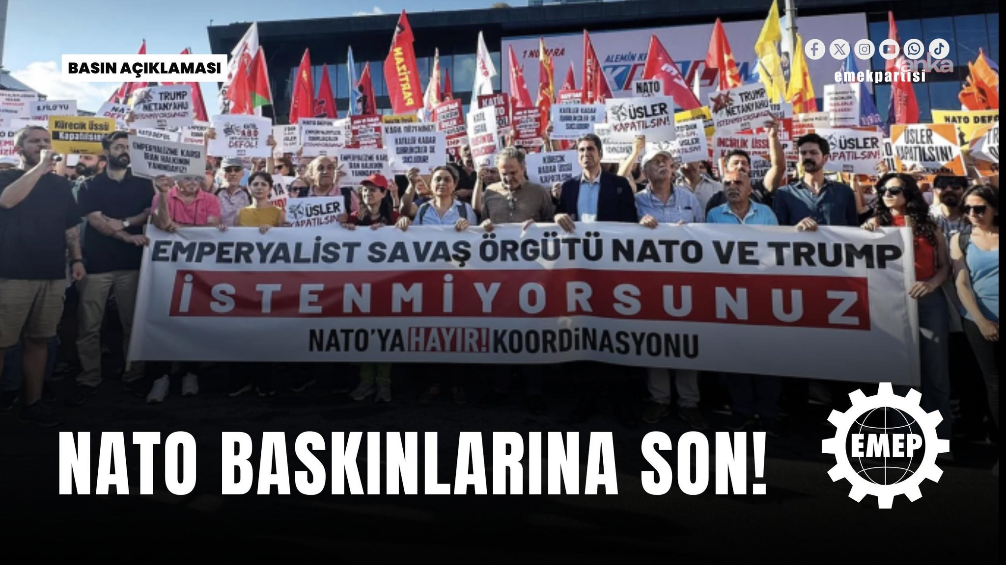 EMEP Genel Başkanı Aslan: "NATO baskınlarına son verilsin"