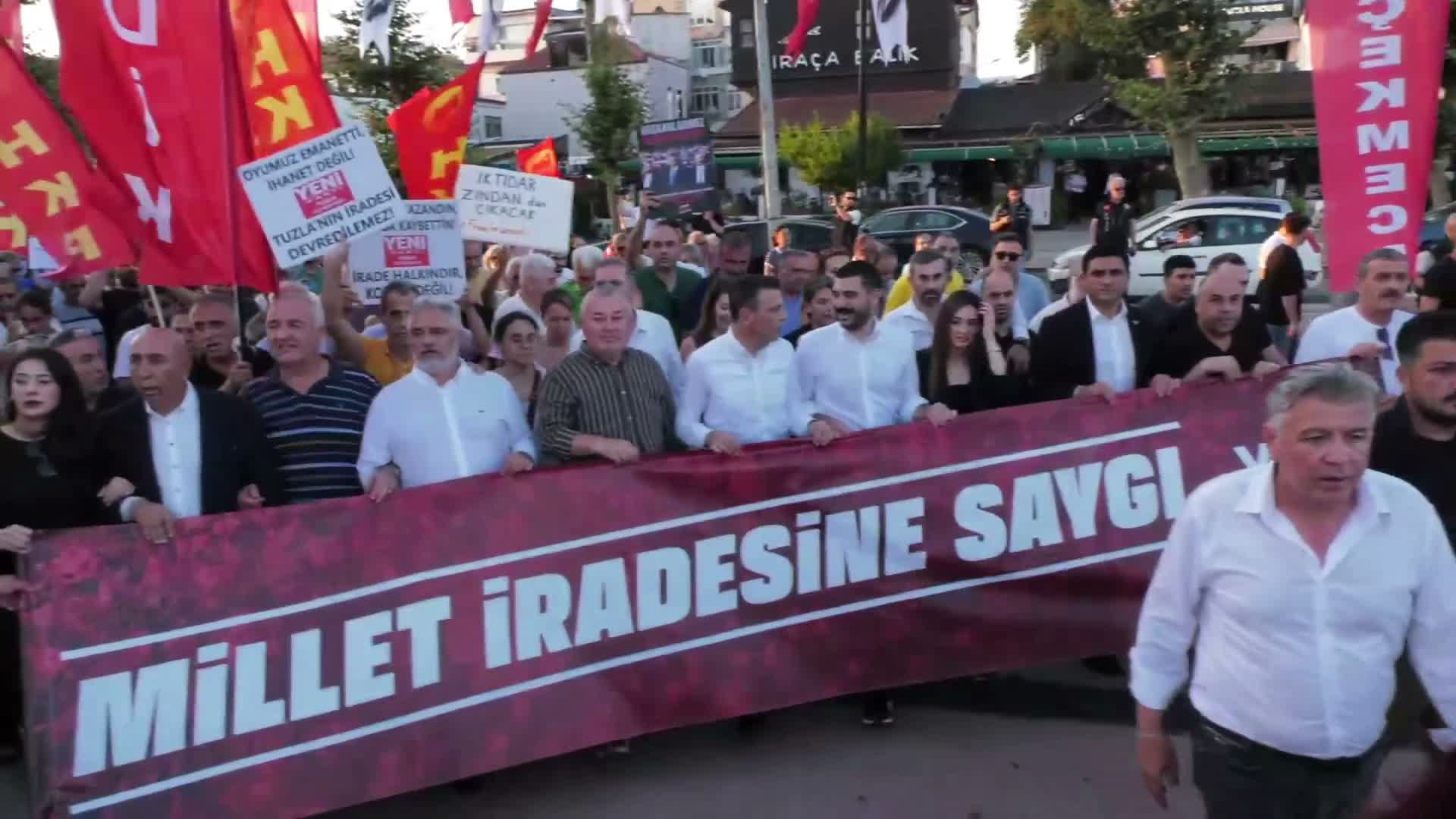 Eren Ali Bingöl Tuzla'da protesto edildi... Özgür Çelik'ten 40 milyar liralık rant iddiası