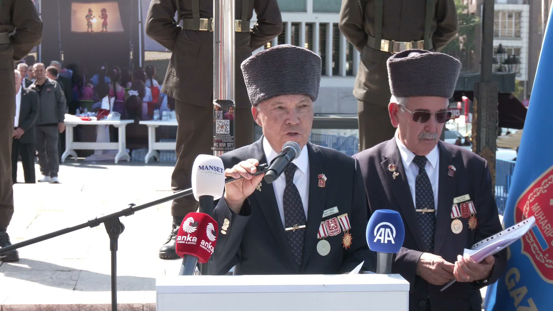 19 Eylül Gaziler Günü... Ulus Atatürk Heykeli'nde tören düzenlendi