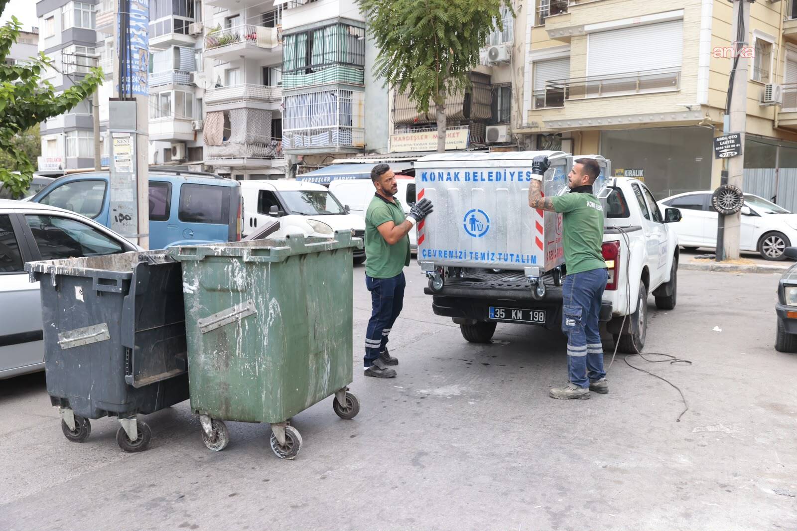 Konak’ta konteyner yenileme çalışmaları sürüyor: 200 yeni konteyner daha sahada