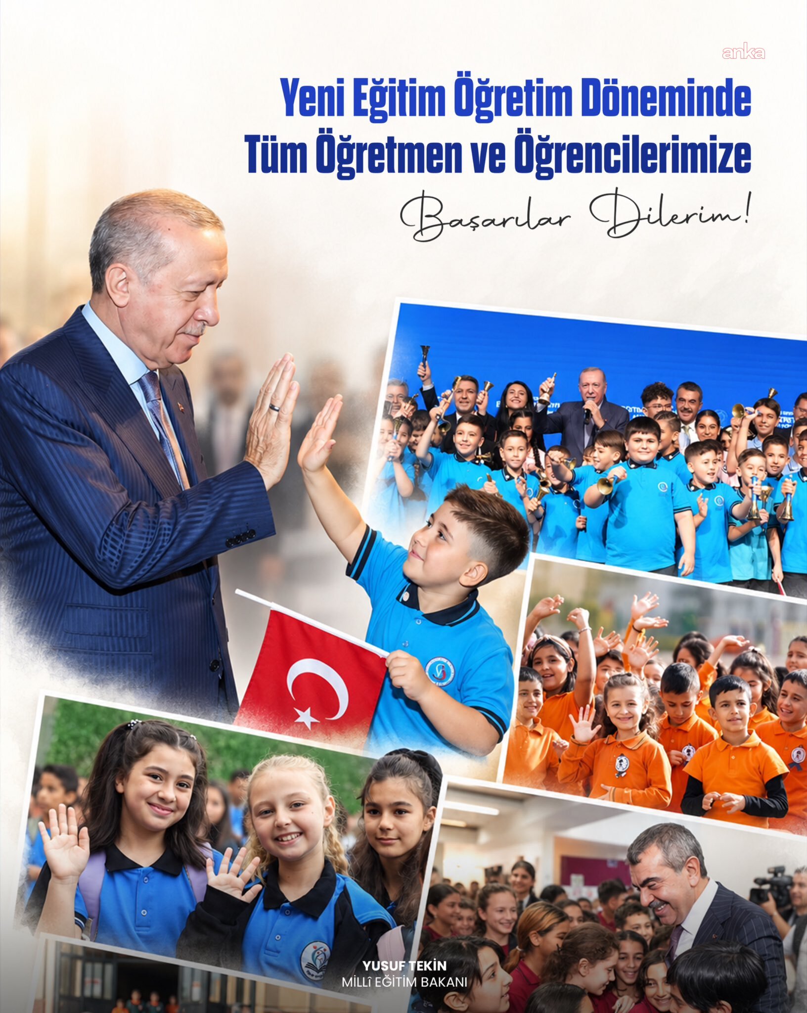 Milli Eğitim Bakanı Tekin: “Çocuklarımızın bilgi ve becerileriyle birlikte millî ve manevi değerlerimizi özümseyerek yetişmelerini destekleyeceğiz”