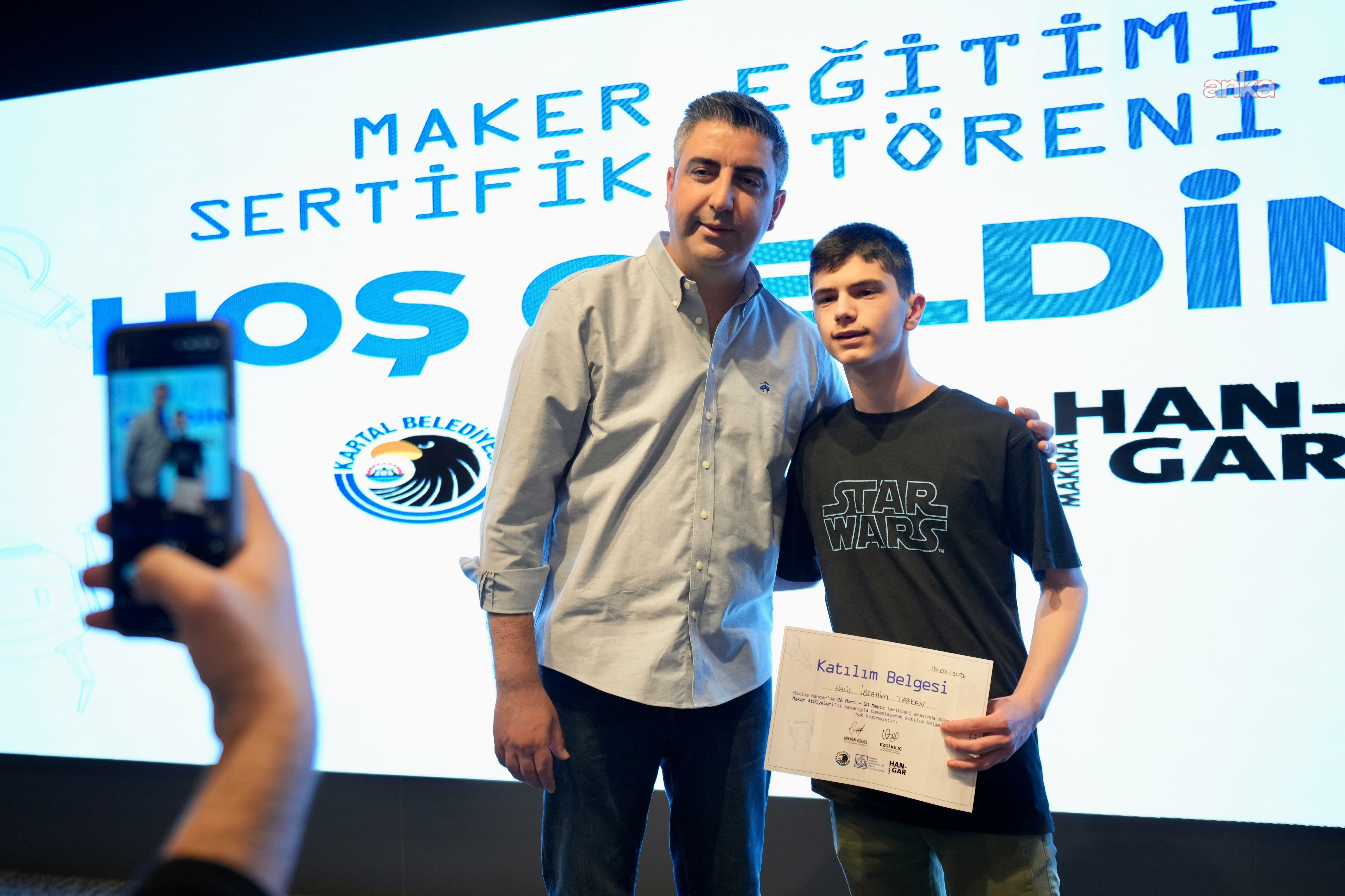 Kartallı genç yetenekler, Makine Hangar’da sertifikalarını aldı