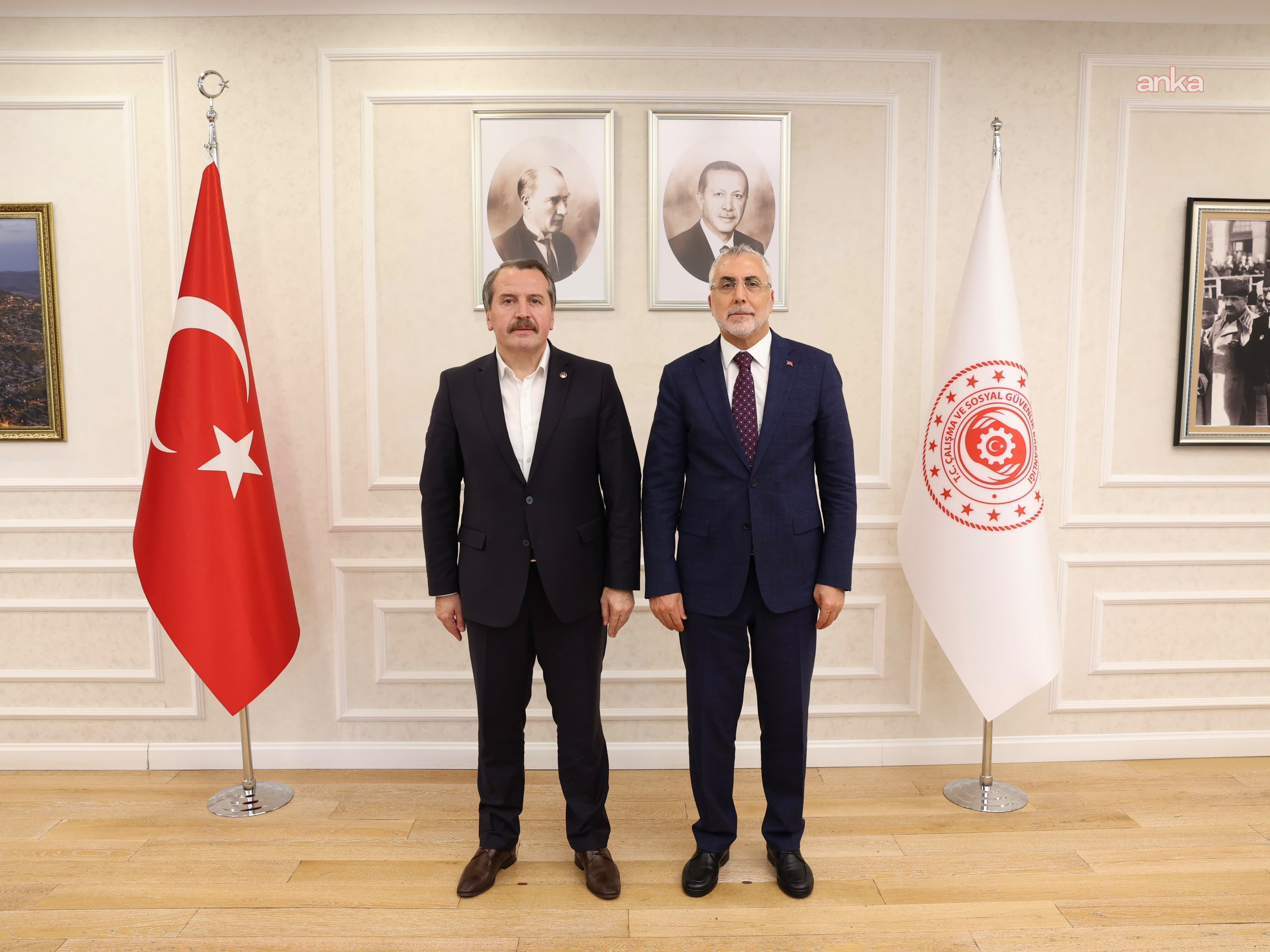 Bakan Işıkhan, Memur-Sen Genel Başkanı Yalçın ile görüştü
