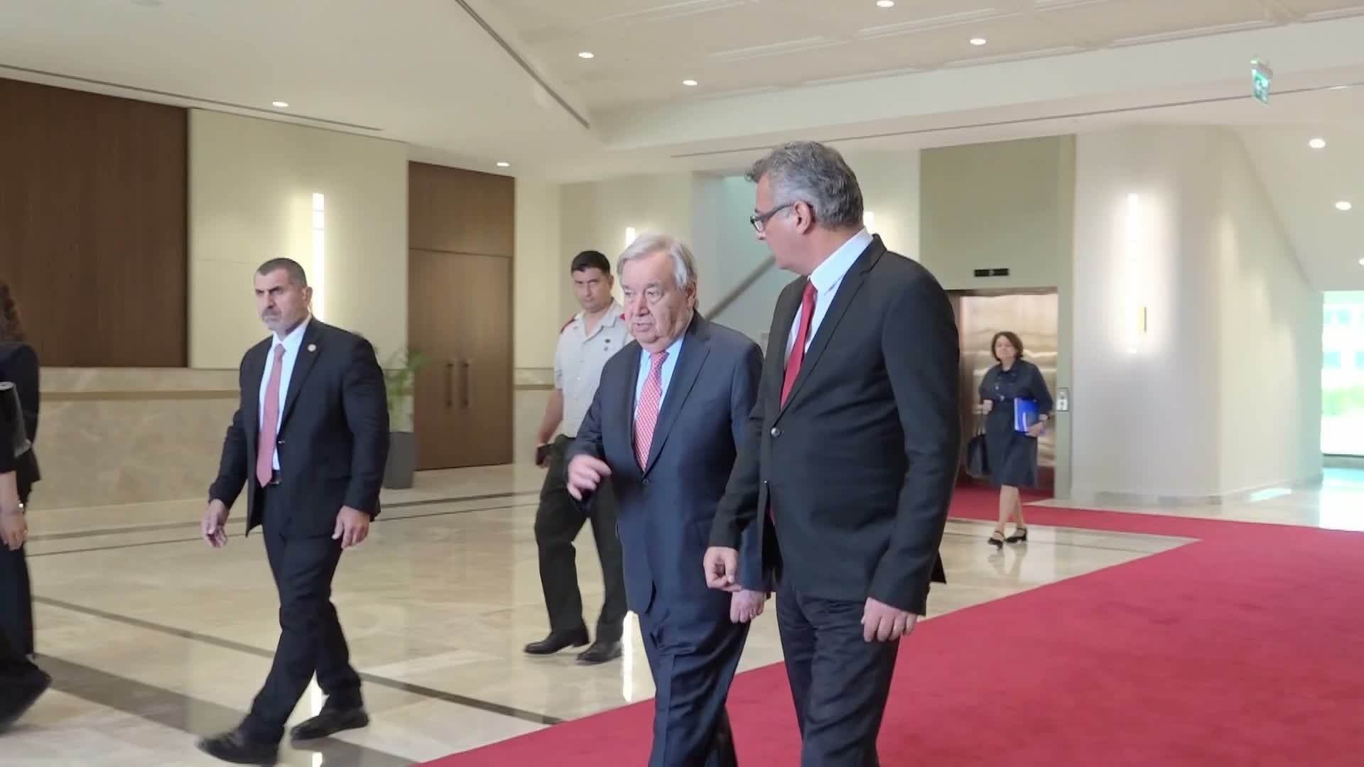 KKTC Cumhurbaşkanı Erhürman, BM Genel Sekreteri Guterres ve Hristodulidis ile bir araya geldi