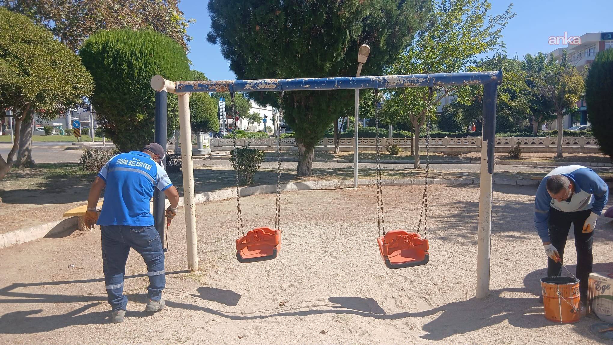 Didim Belediyesi'nden yeşil alanlarda genel bakım çalışması
