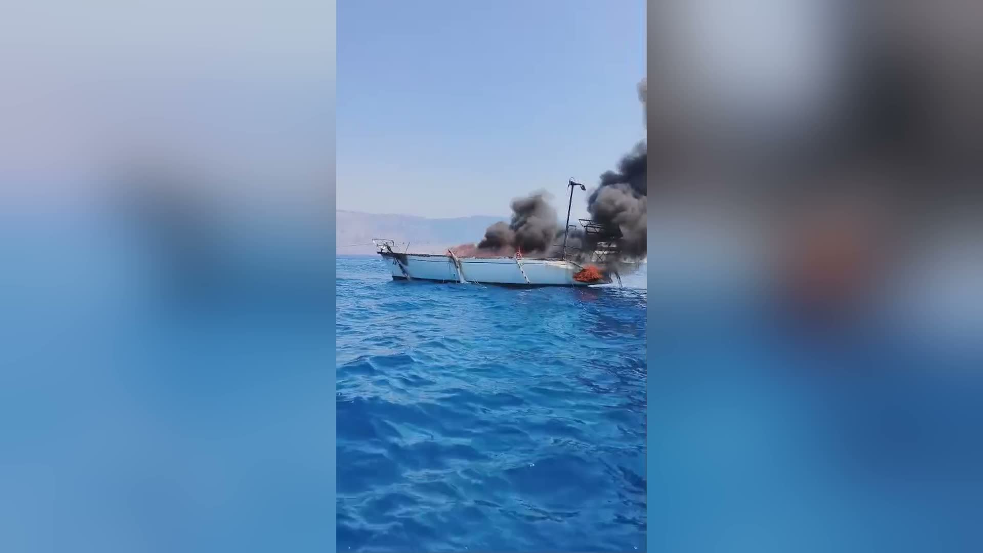 Muğla'da tekne yangını