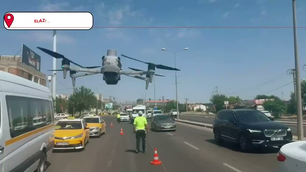 Diyarbakır’da trafik kurallarını ihlal edenler dron ile tespit edildi