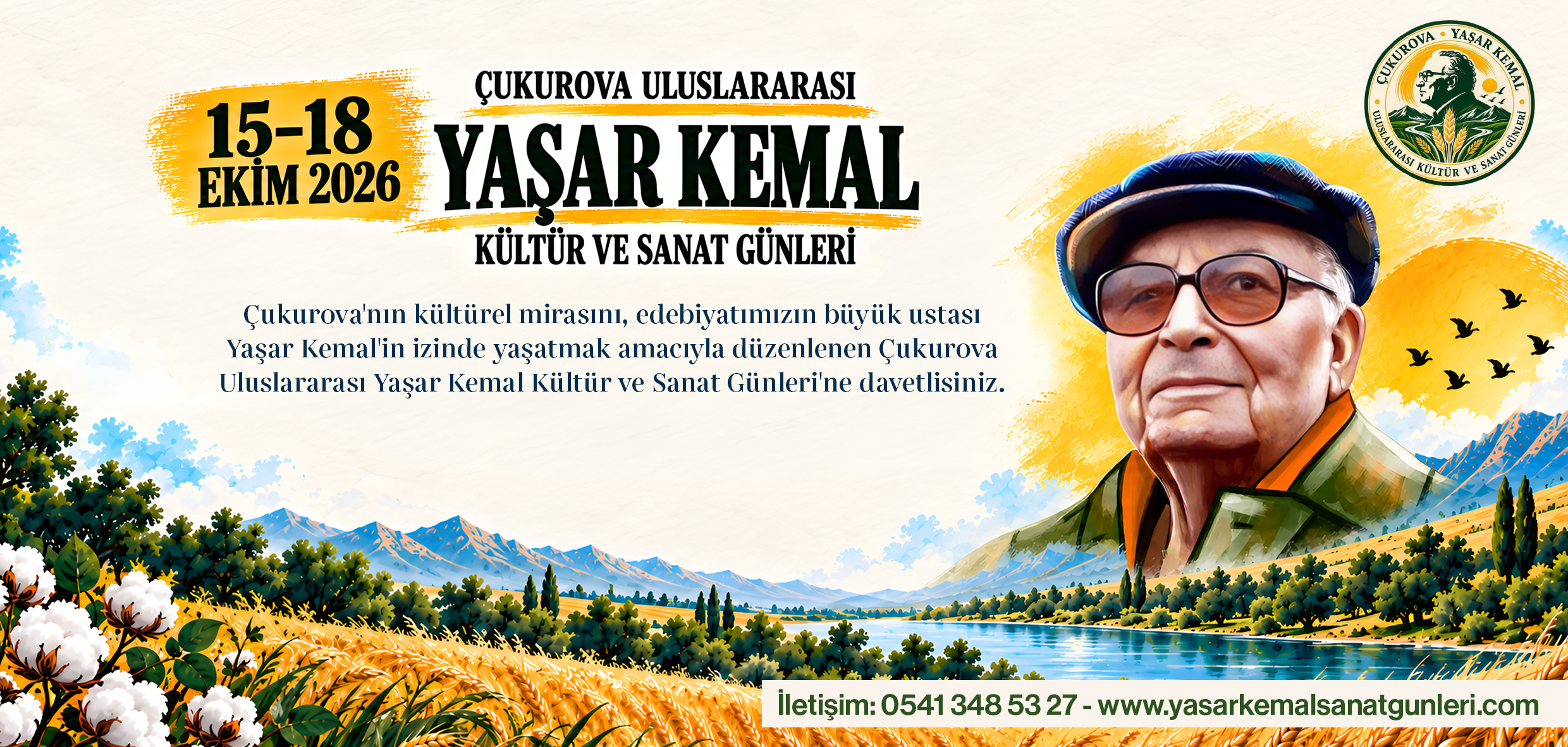 Yaşar Kemal memleketi Çukurova’da dört günlük etkinliklerle anılacak