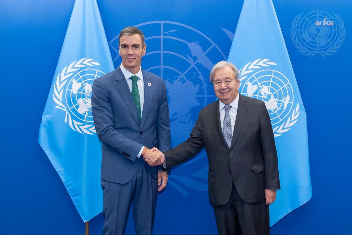 BM Genel Sekreteri Guterres ile İspanya Başbakanı Sanchez görüştü; Orta Doğu, iklim ve yapay zeka ele alındı