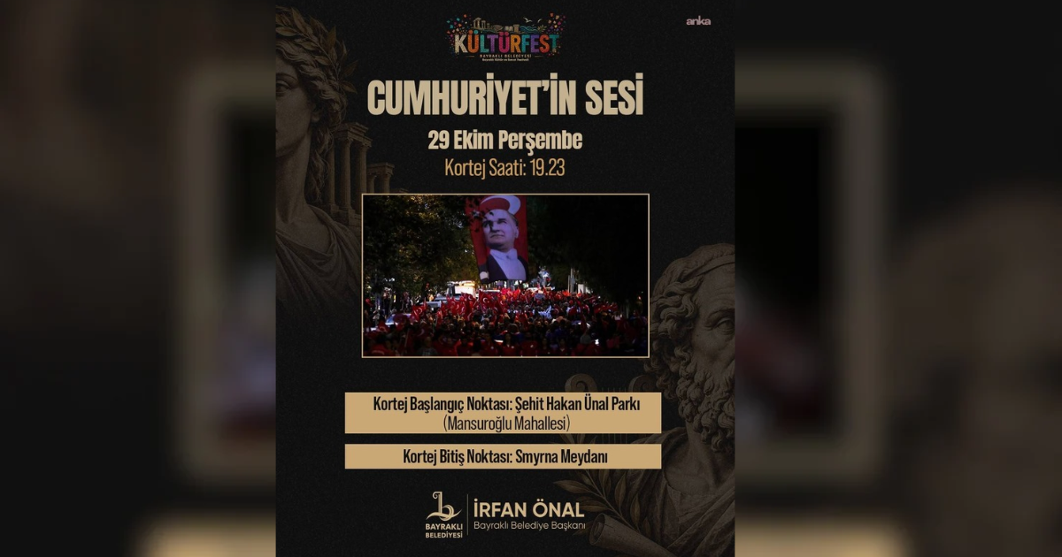 Bayraklı 29 Ekim’e hazır: Kortej ve Candan Erçetin’le Cumhuriyet coşkusu