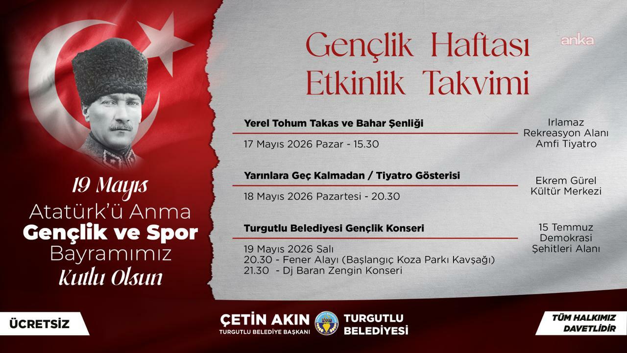 Turgutlu’da 19 Mayıs, Gençlik Haftası etkinlikleriyle kutlanacak