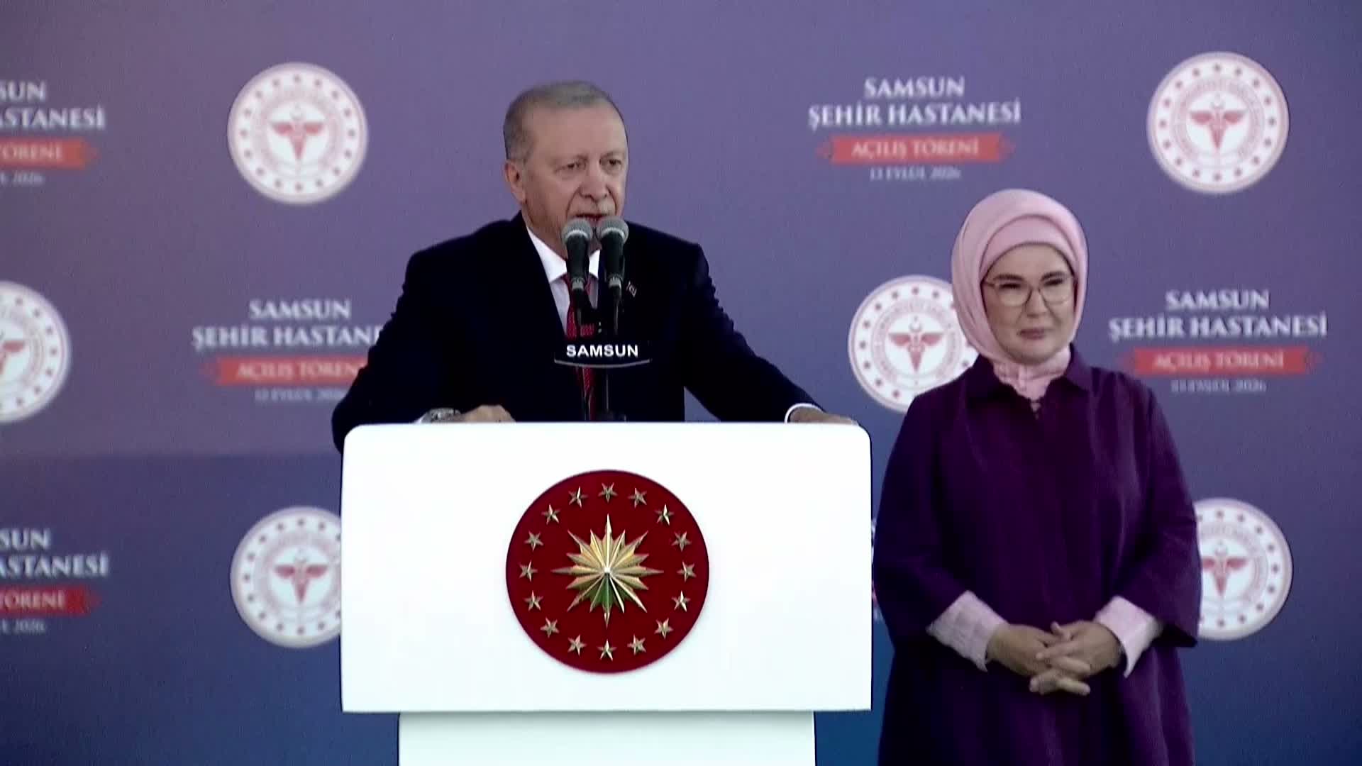Erdoğan, Samsun Şehir Hastanesi açılışında konuştu: "Önceden sağlık hizmeti almak için yurt dışına giderken bu tersine döndü ve her yıl yüz binlerce yabancı hasta Türkiye'de şifa arıyor"