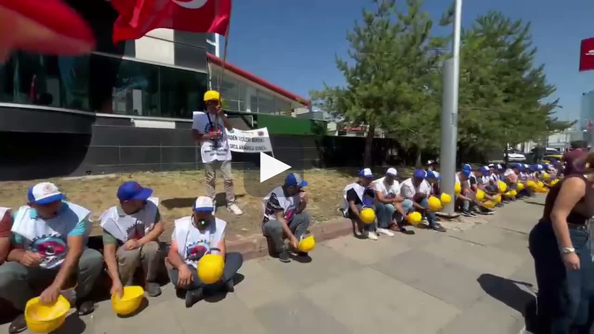 Doruk Madencilik işçileri, Yıldızlar SSS Holding önünde