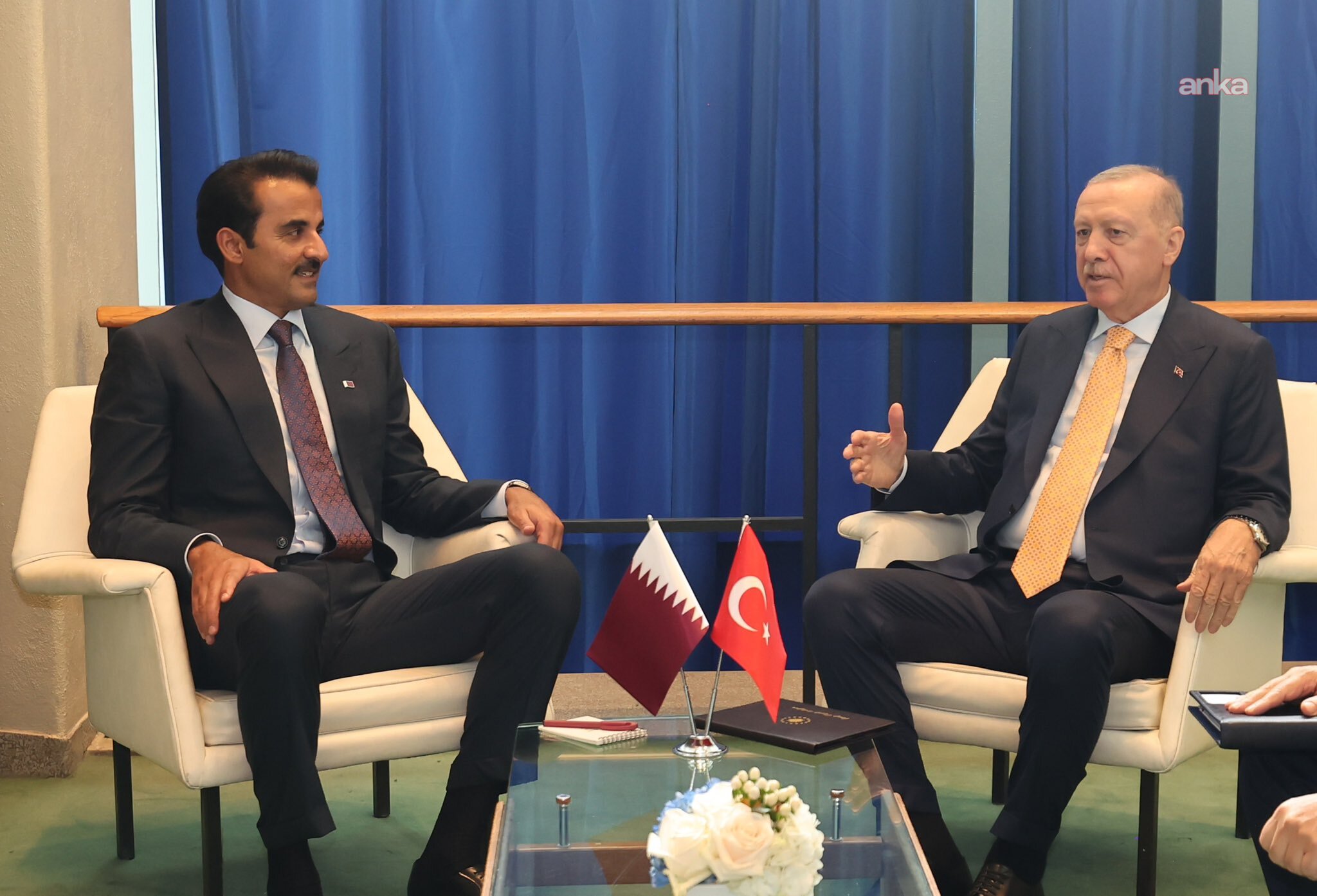 Cumhurbaşkanı Erdoğan, Katar Emiri Al Sani ile bir araya geldi
