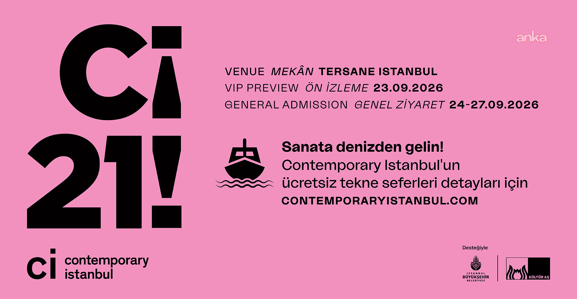 İBB Kültür AŞ, Taksim Sanat ile 23-27 Eylül’de Contemporary Istanbul’da