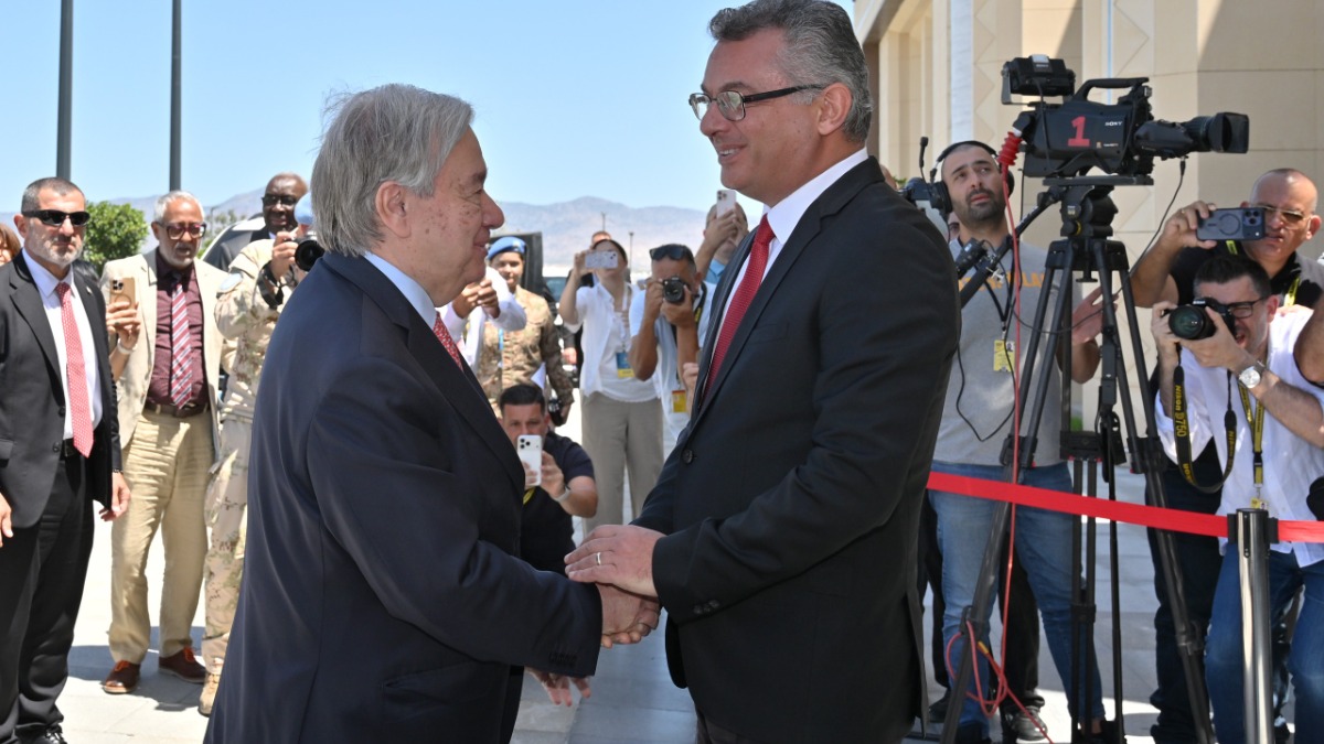 BM Genel Sekreteri Guterres ile KKTC Cumhurbaşkanı Erhürman'ın görüşmesi başladı