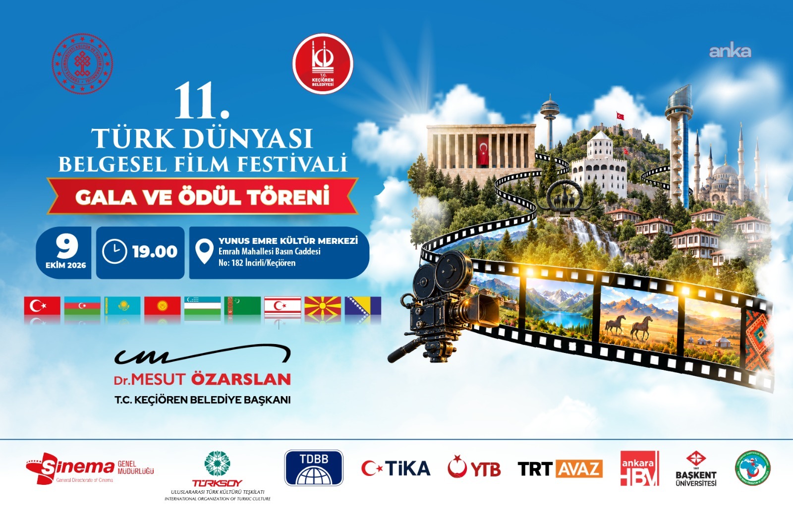 11. Türk Dünyası Belgesel Film Festivali, Keçiören'de düzenlenecek