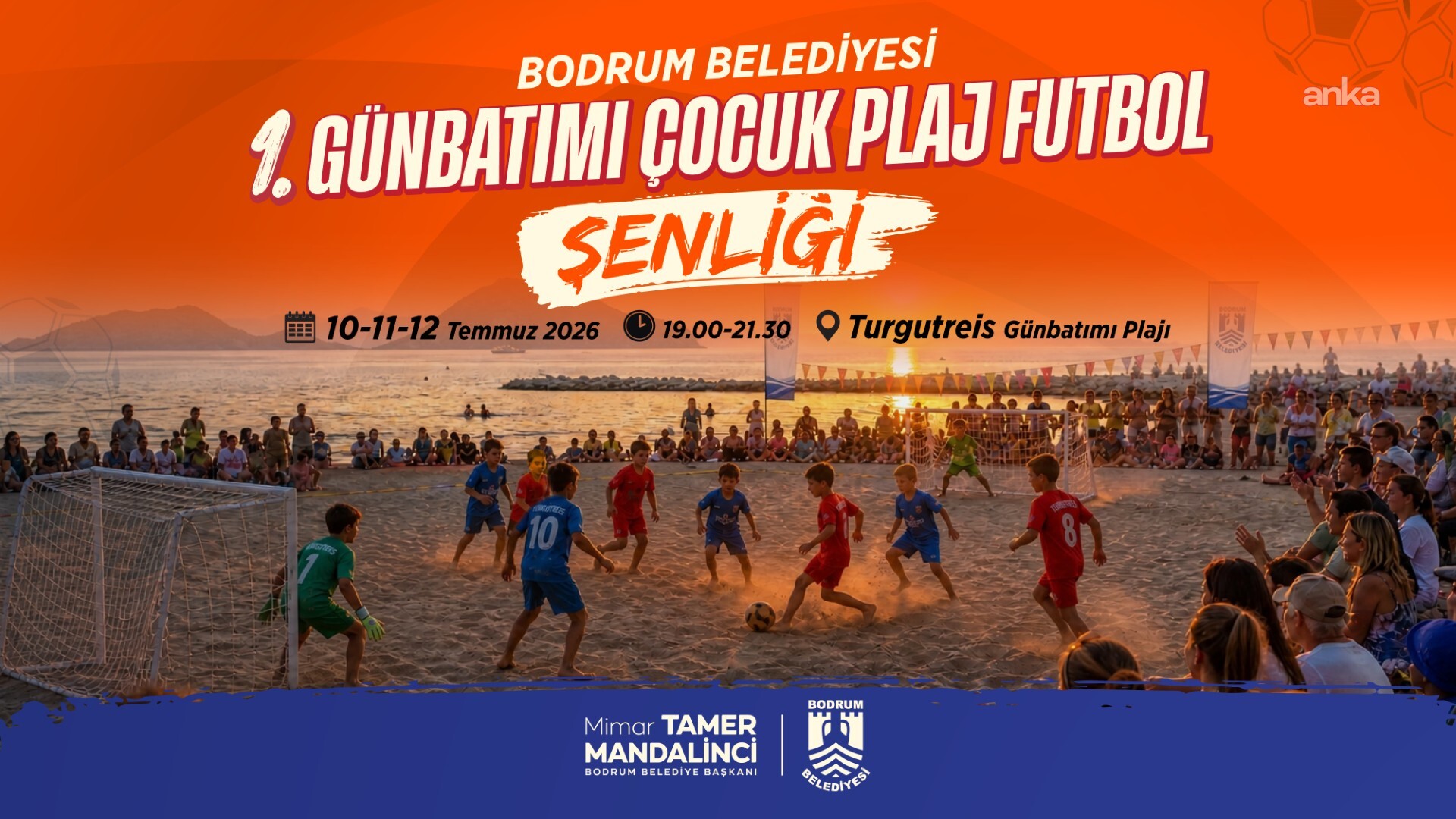 Bodrum'da “1. Günbatımı Çocuk Plaj Futbol Şenliği” başlıyor