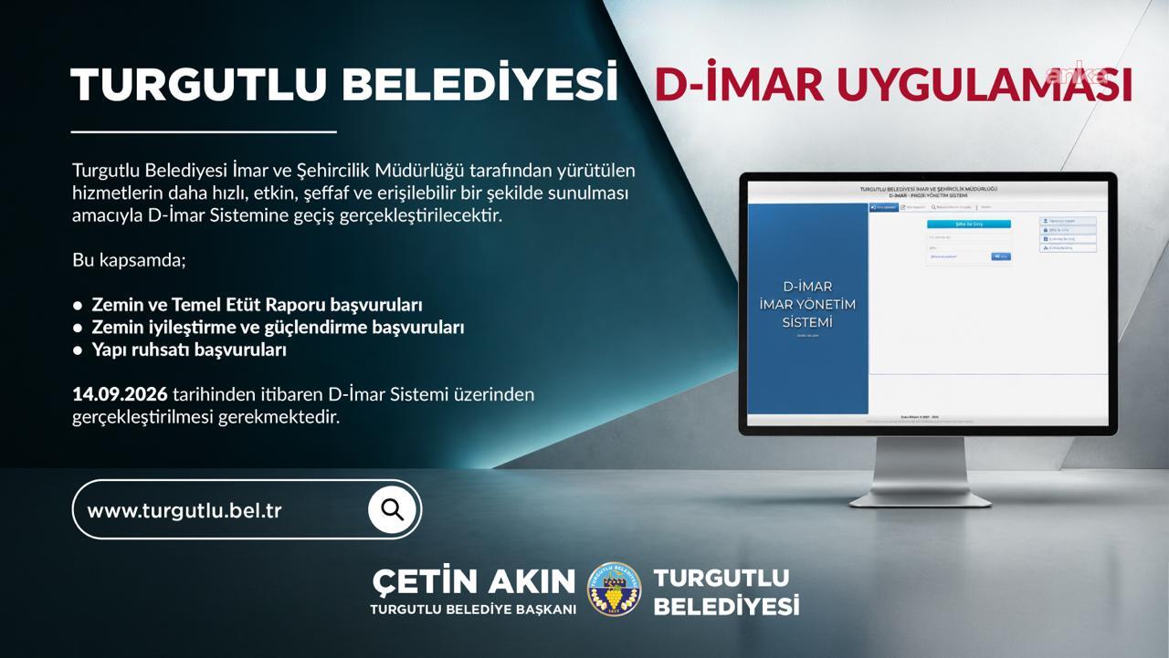 Turgutlu Belediyesi, D-İmar Sistemi'ne üç yeni hizmet ekledi