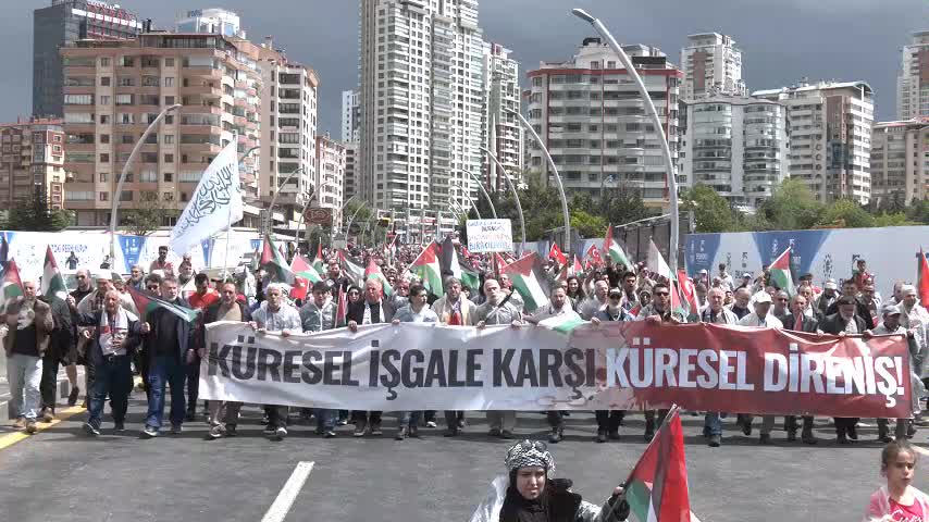 ABD Büyükelçiliği önünde "Küresel İşgale, Küresel Direniş" eylemi...