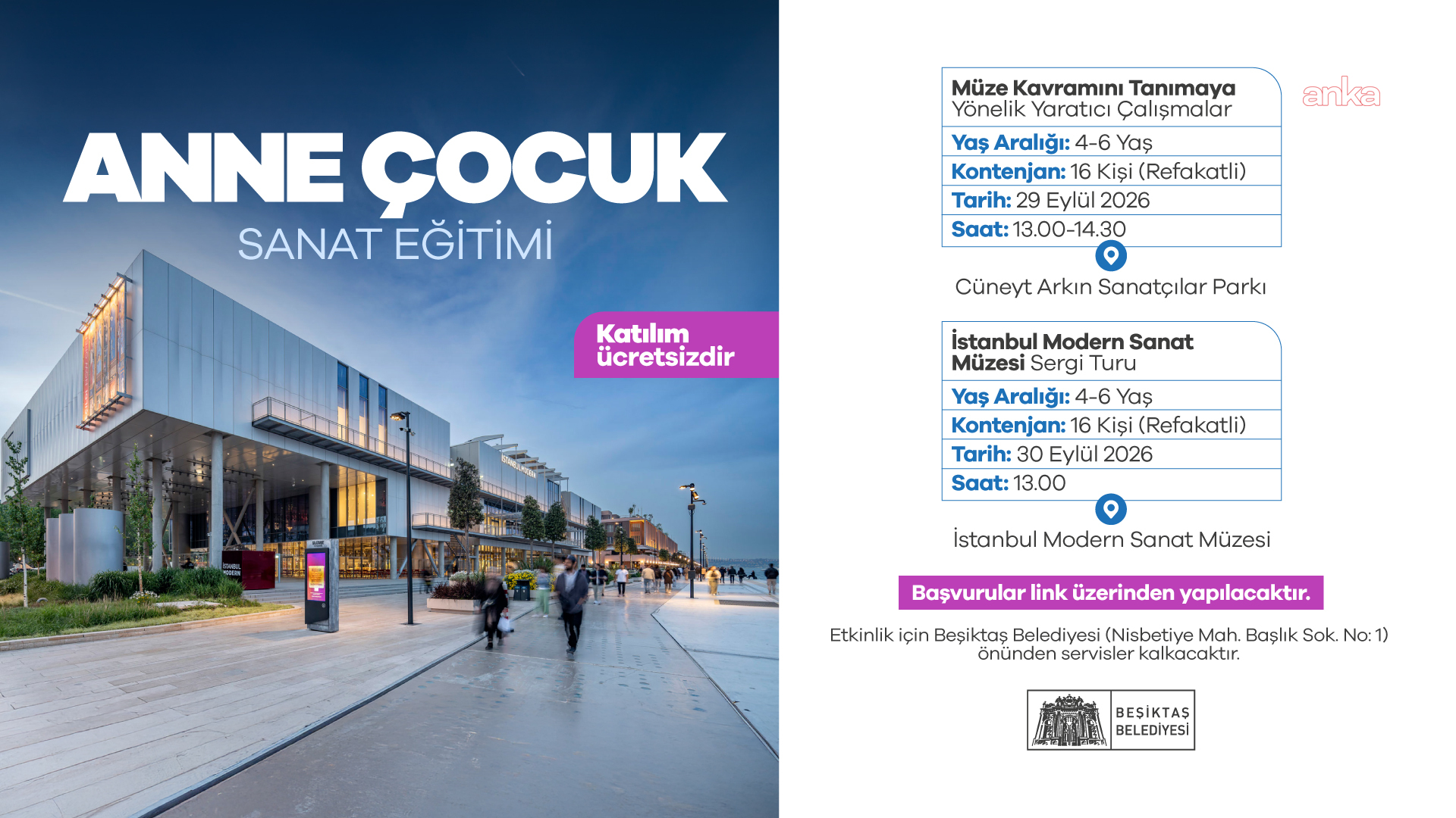 Beşiktaş Belediyesi, çocukları sanatla buluşturuyor